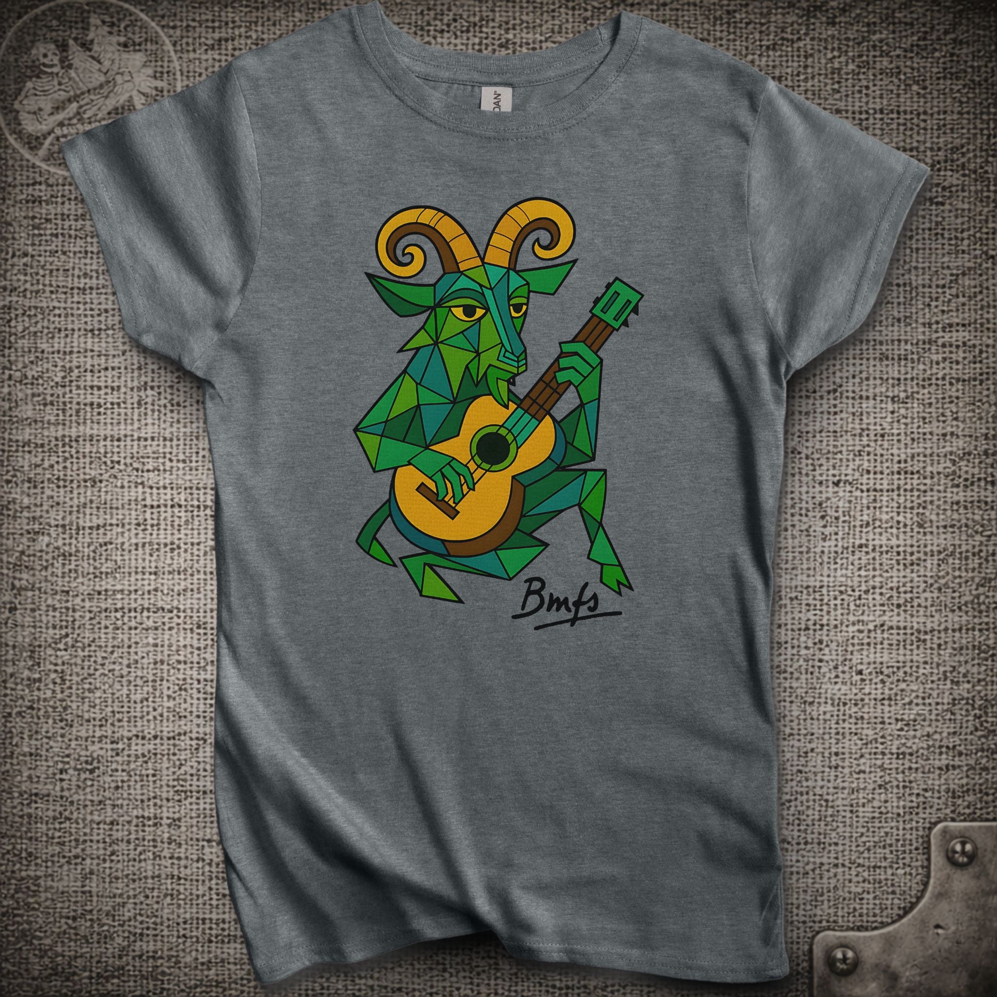 Cubist Goat with Guitar | Women's Cut Billy Strings Shakedown Lot T-Shirt
