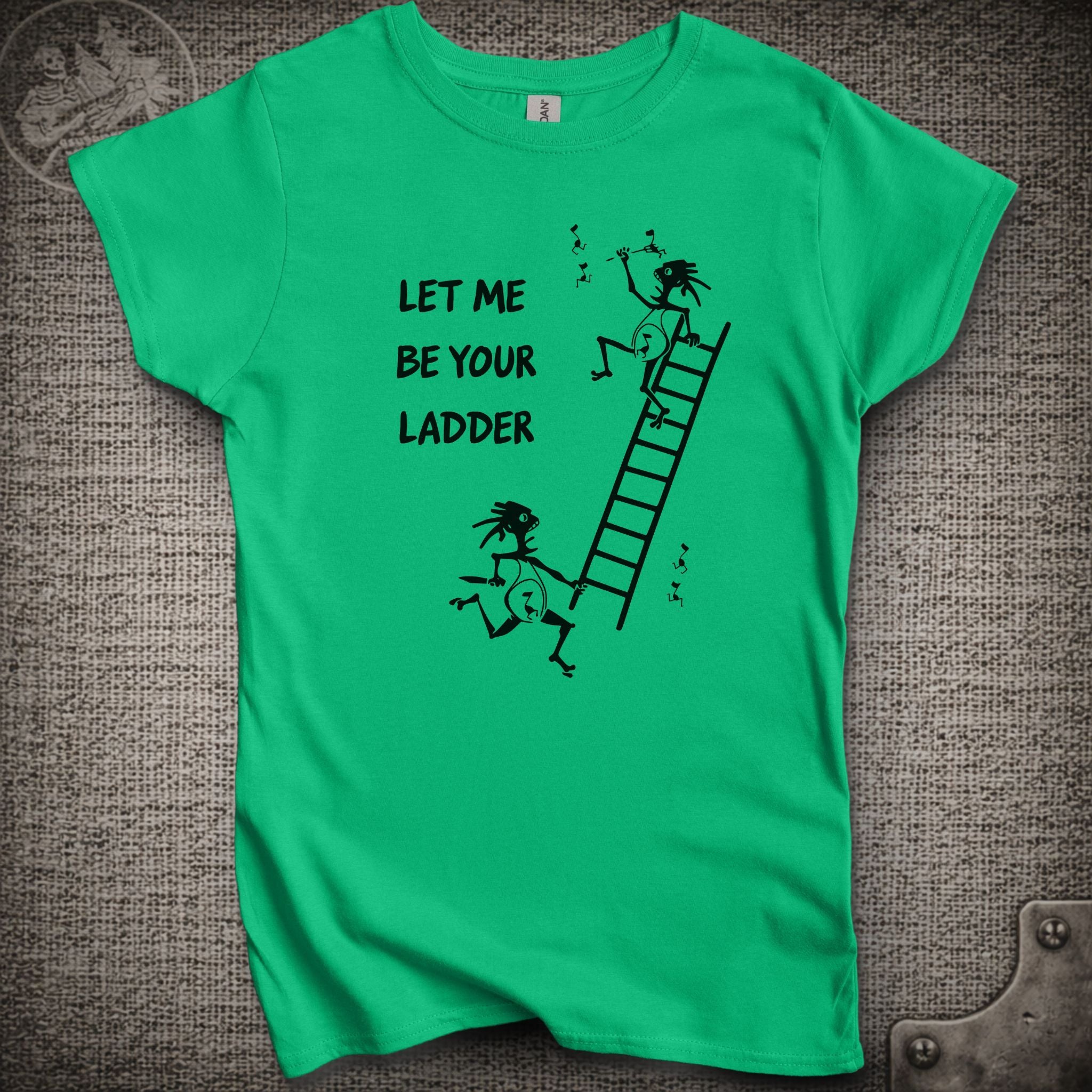 Climb to Safety | Let Me Be Your Ladder  | Women's Cut Widespread Panic Shakedown Lot T-Shirt