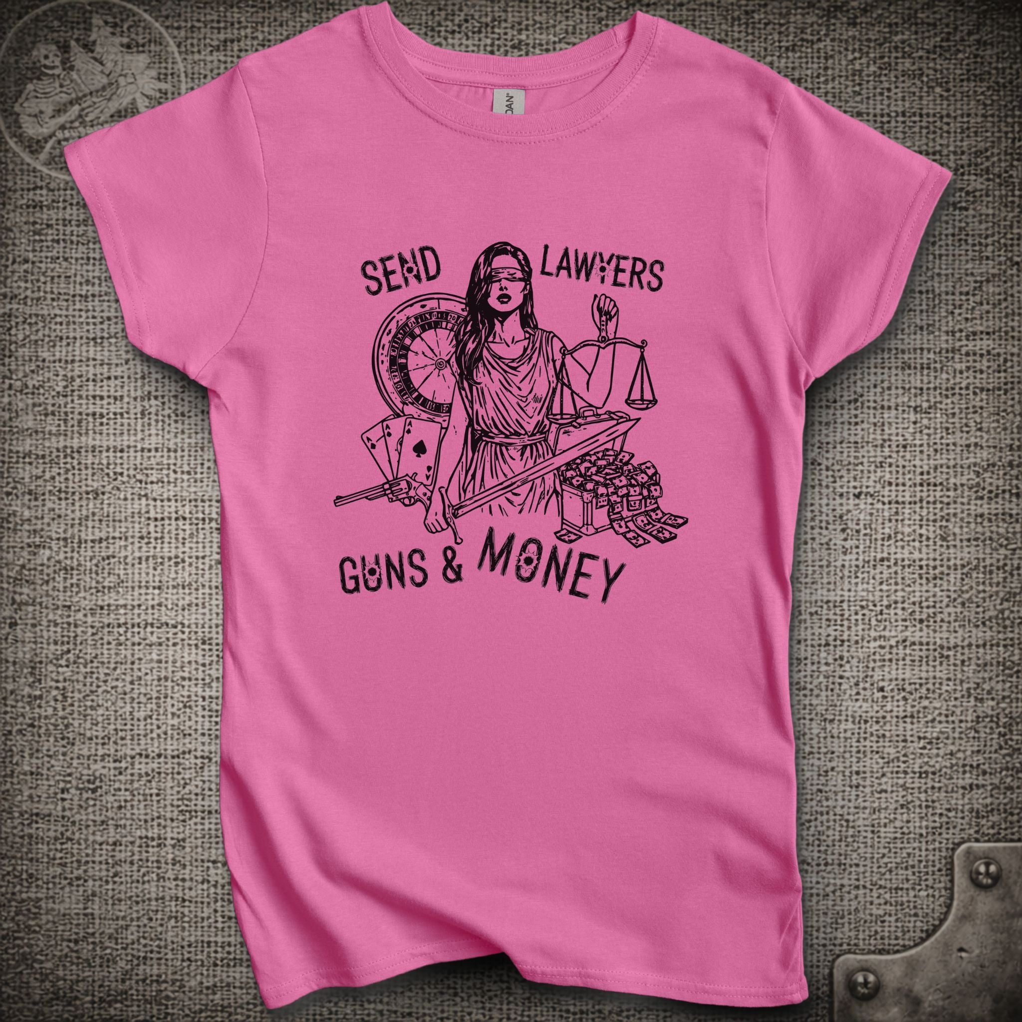 Lawyers Guns and Money | Warren Zevon | Women's Cut Widespread Panic Shakedown Lot T-Shirt