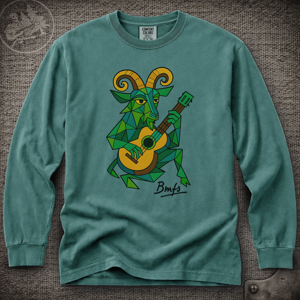 Cubism Goat With Guitar | Billy Strings Shakedown Lot Long Sleeve Tee