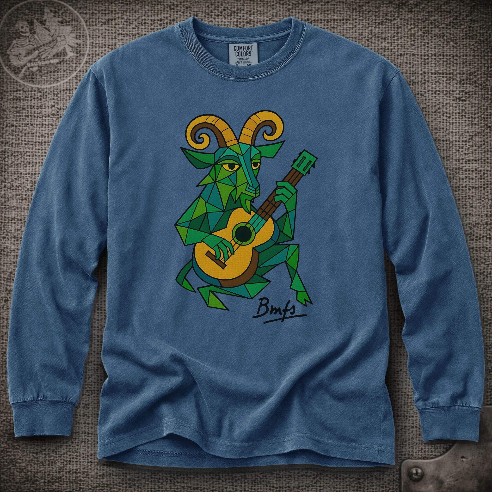 Cubism Goat With Guitar | Billy Strings Shakedown Lot Long Sleeve Tee