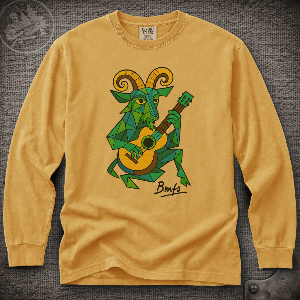 Cubism Goat With Guitar | Billy Strings Shakedown Lot Long Sleeve Tee
