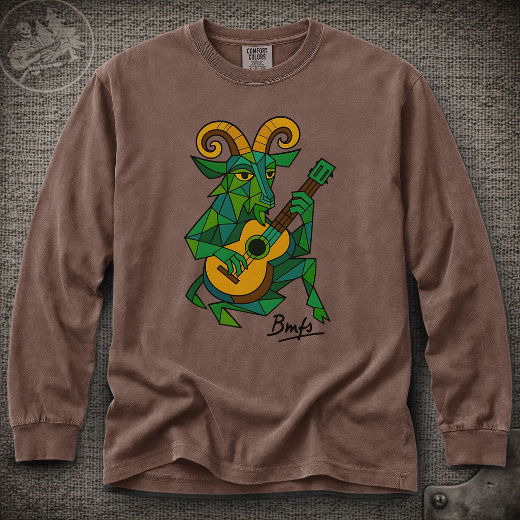 Cubism Goat With Guitar | Billy Strings Shakedown Lot Long Sleeve Tee