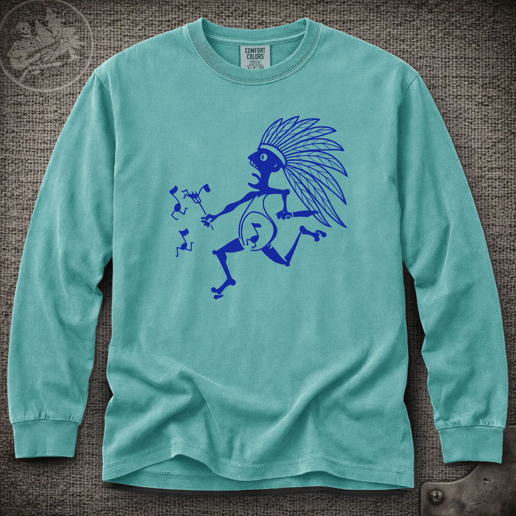 Blue Indian | Widespread Panic Shakedown Lot Style Long Sleeve Tee