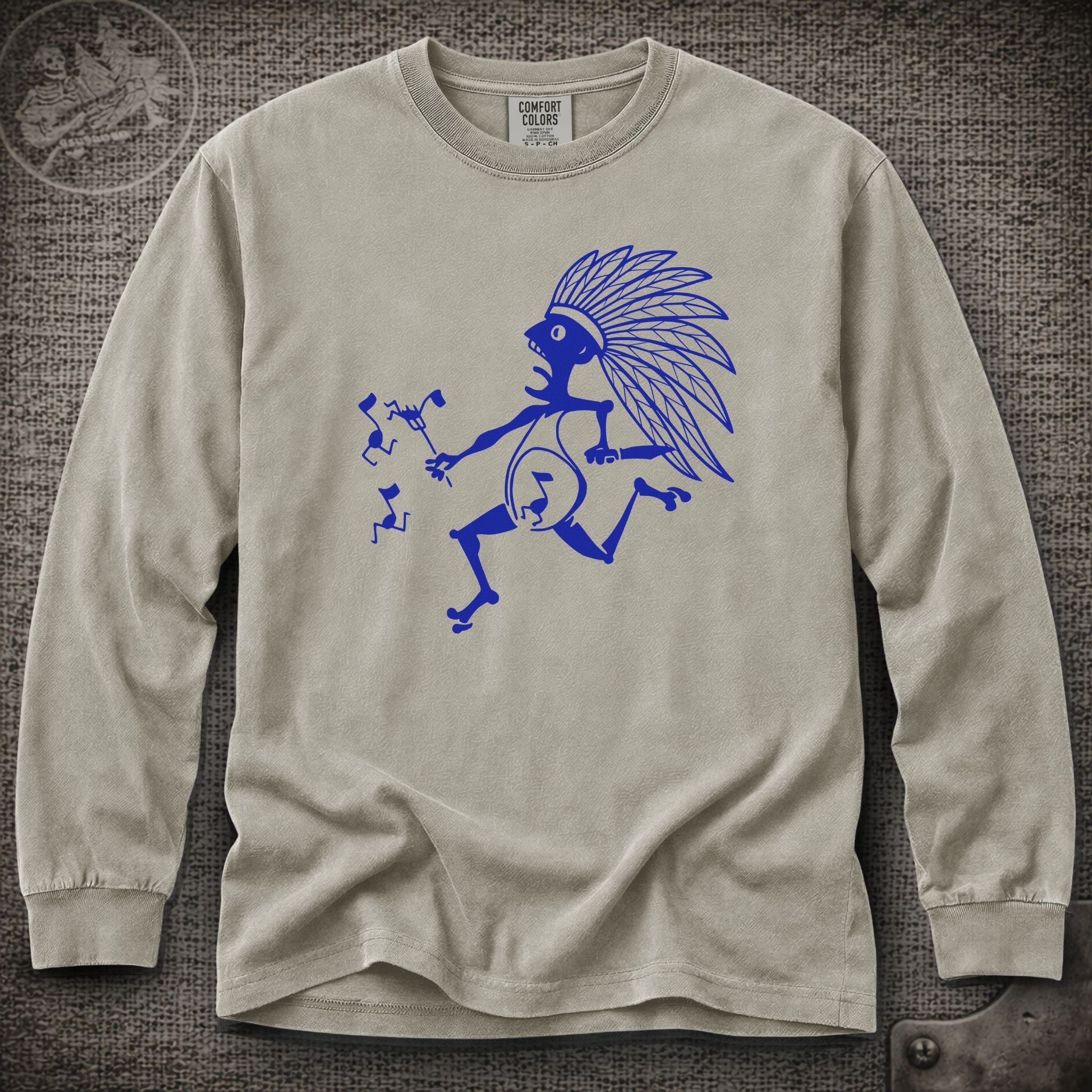Blue Indian | Widespread Panic Shakedown Lot Style Long Sleeve Tee