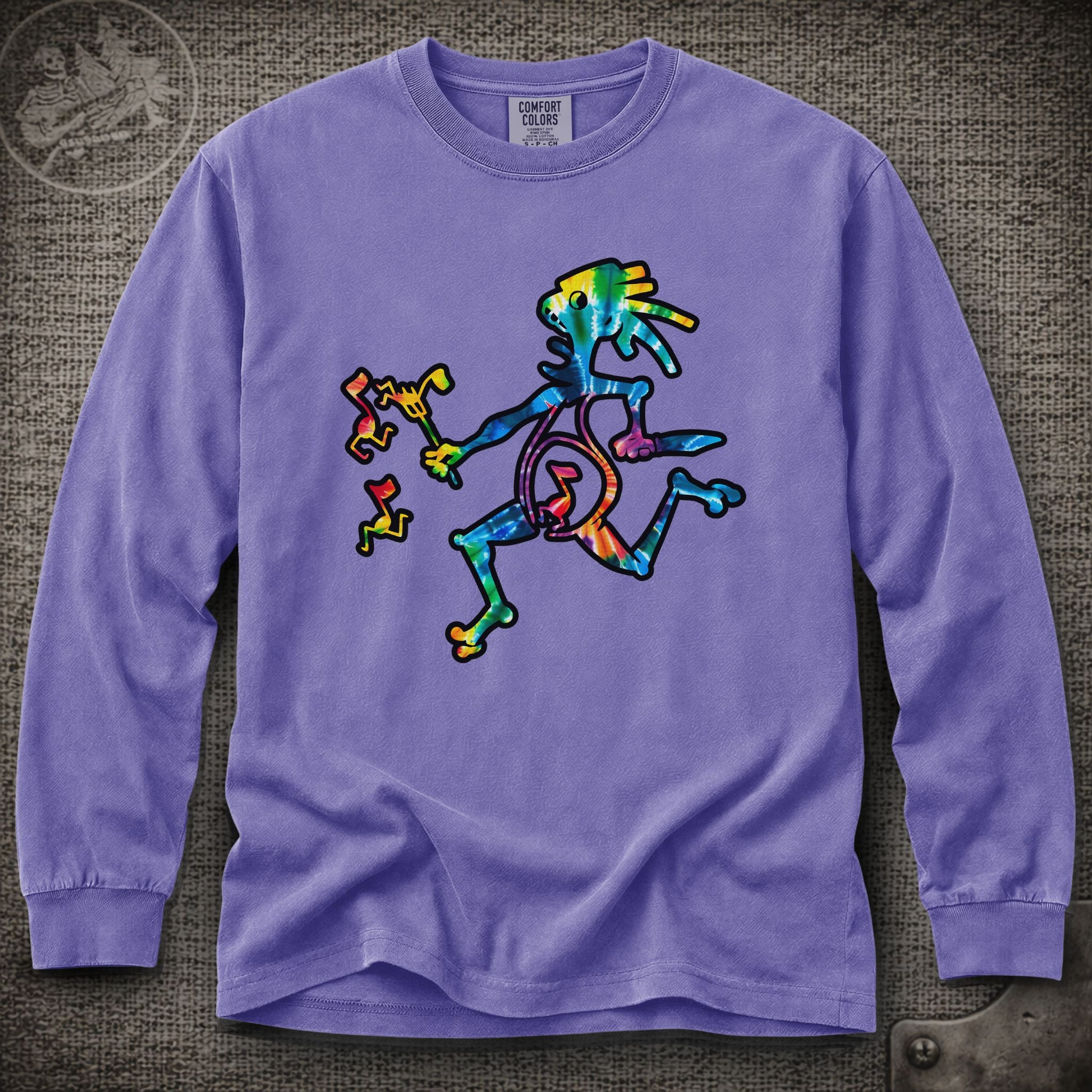 Tie-Dye Note Eater  | Widespread Panic Shakedown Lot Style Long Sleeve Tee