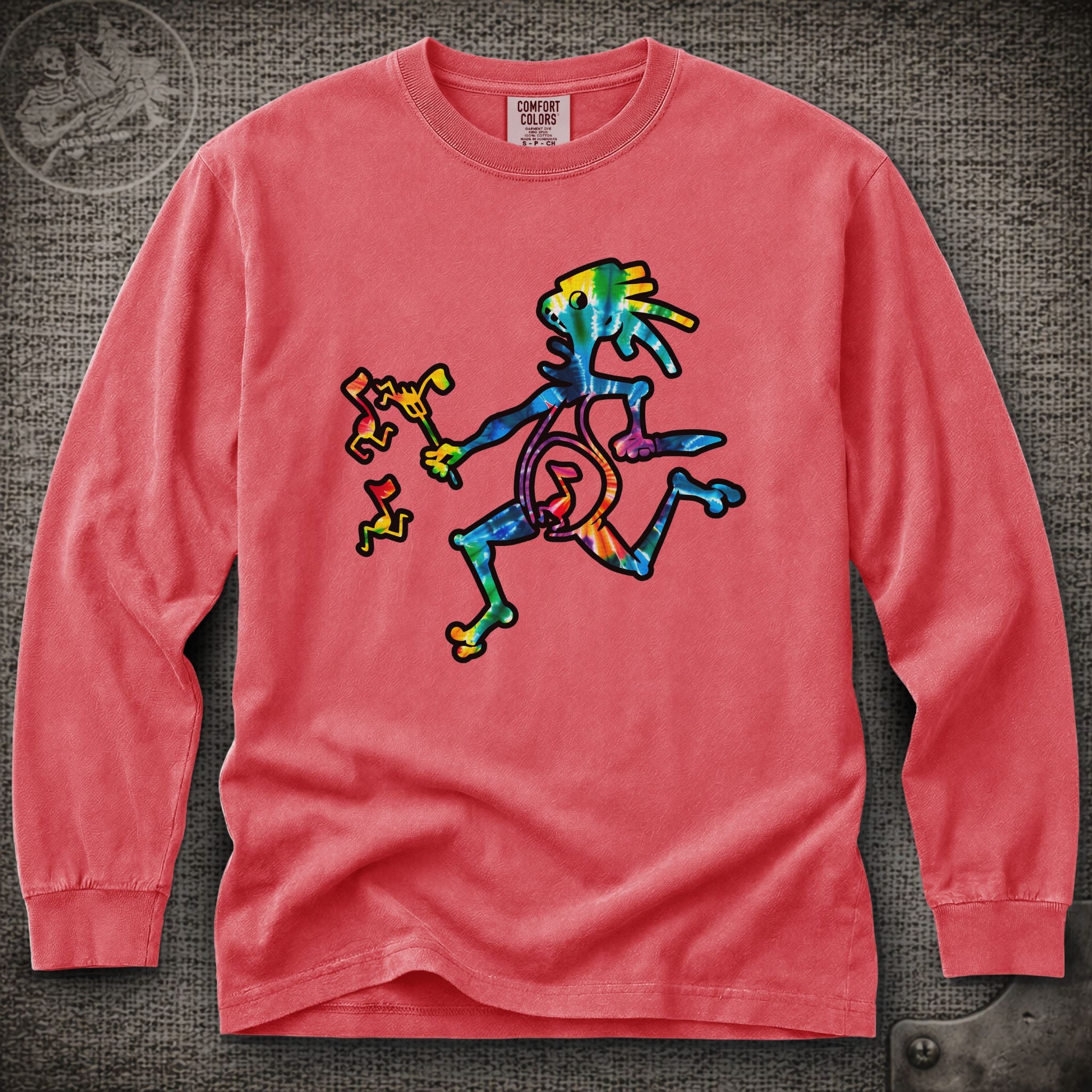 Tie-Dye Note Eater  | Widespread Panic Shakedown Lot Style Long Sleeve Tee
