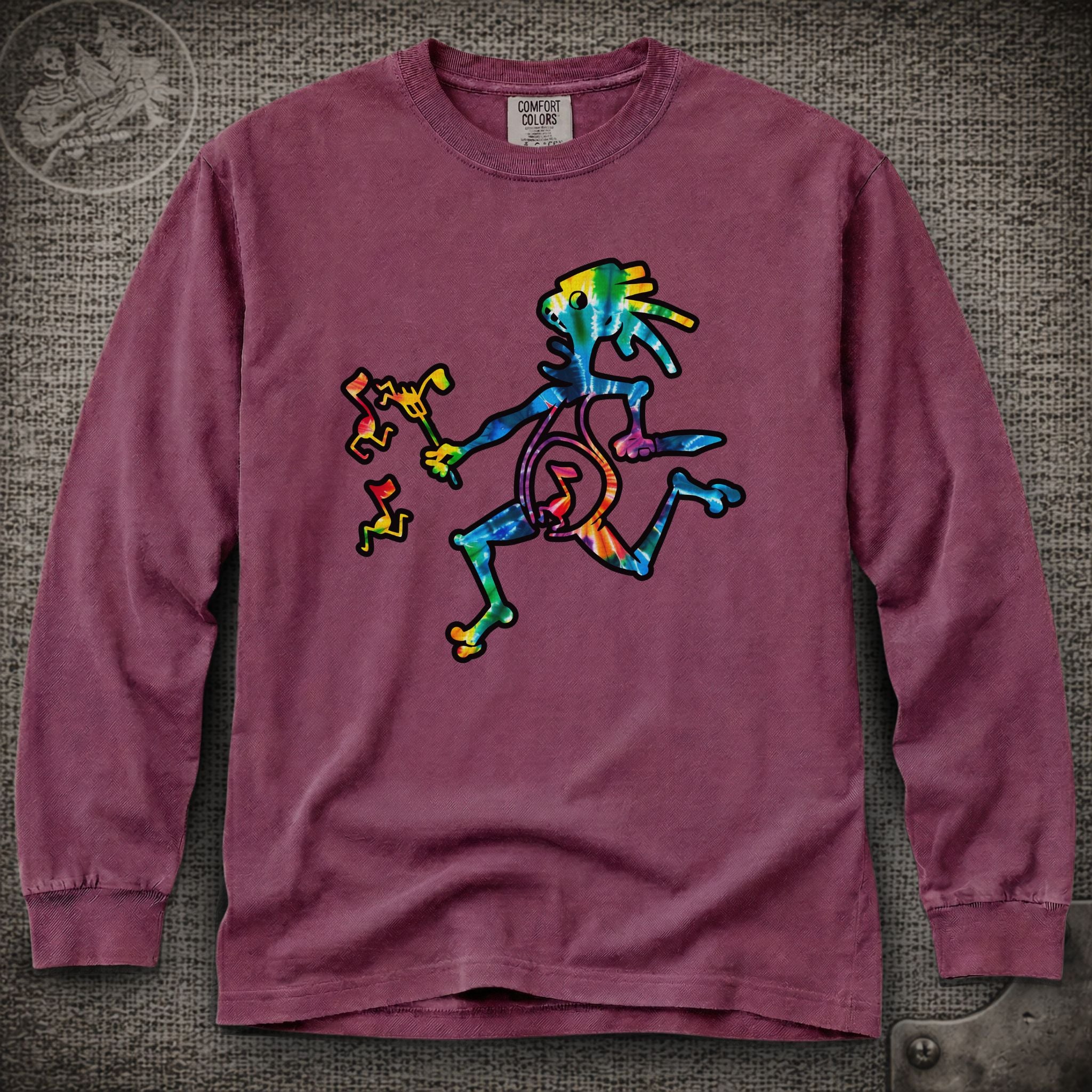 Tie-Dye Note Eater  | Widespread Panic Shakedown Lot Style Long Sleeve Tee