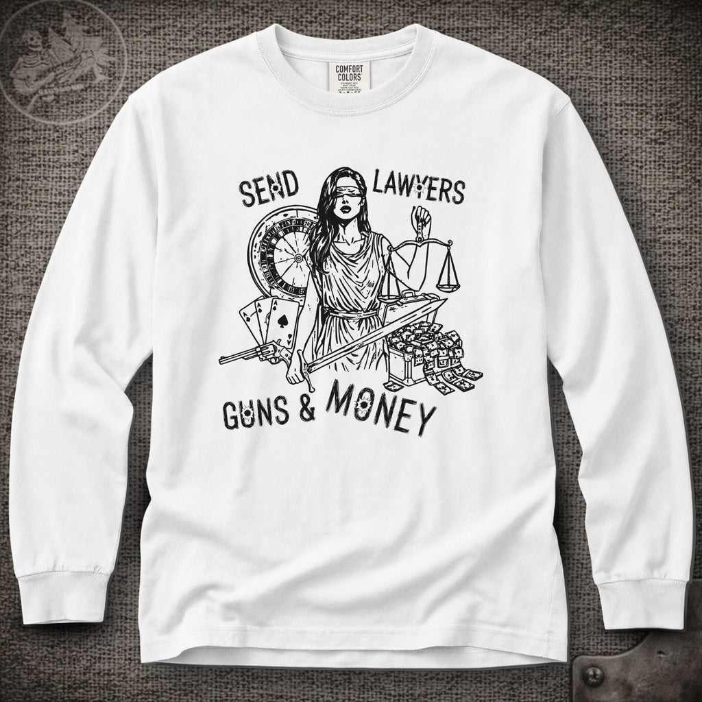 Lawyers Guns and Money | Warren Zevon | Widespread Panic Shakedown Lot Style Long Sleeve Tee