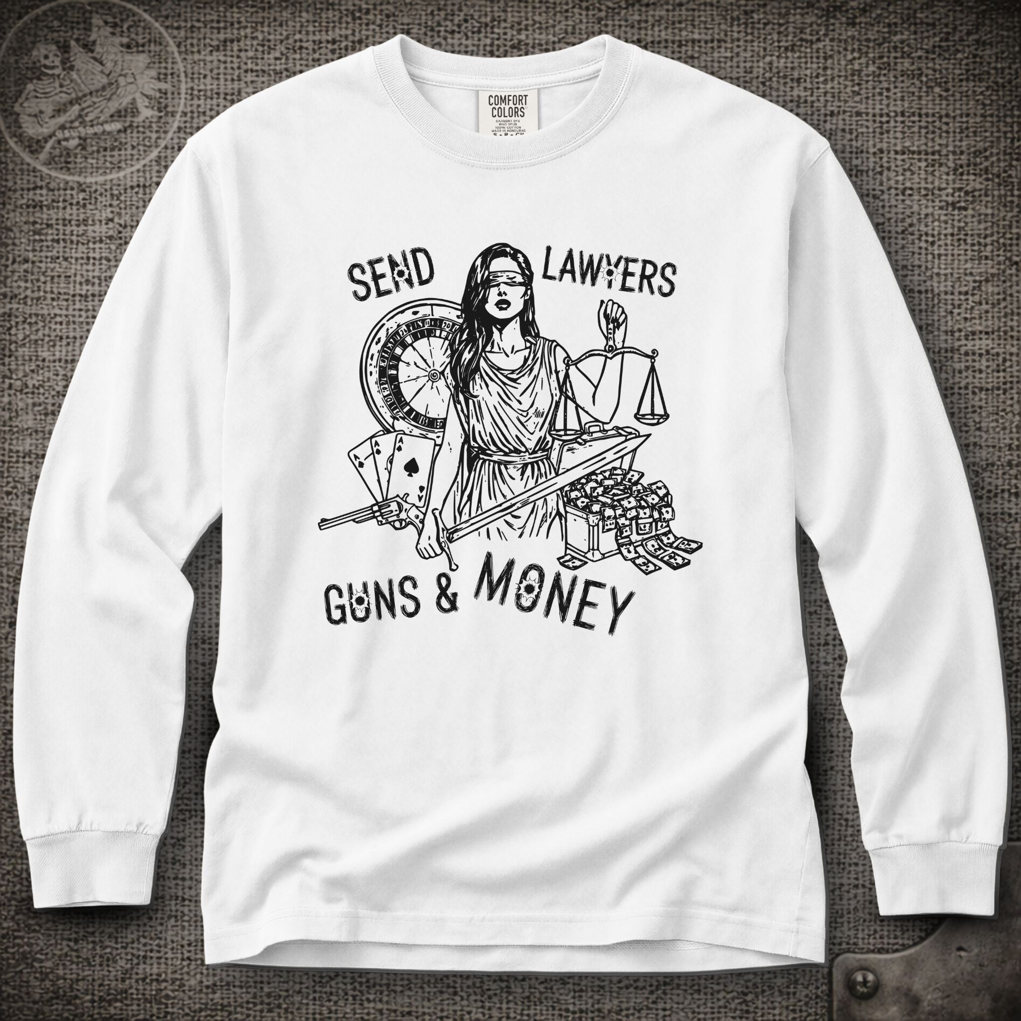 Lawyers Guns and Money | Warren Zevon | Widespread Panic Shakedown Lot Style Long Sleeve Tee