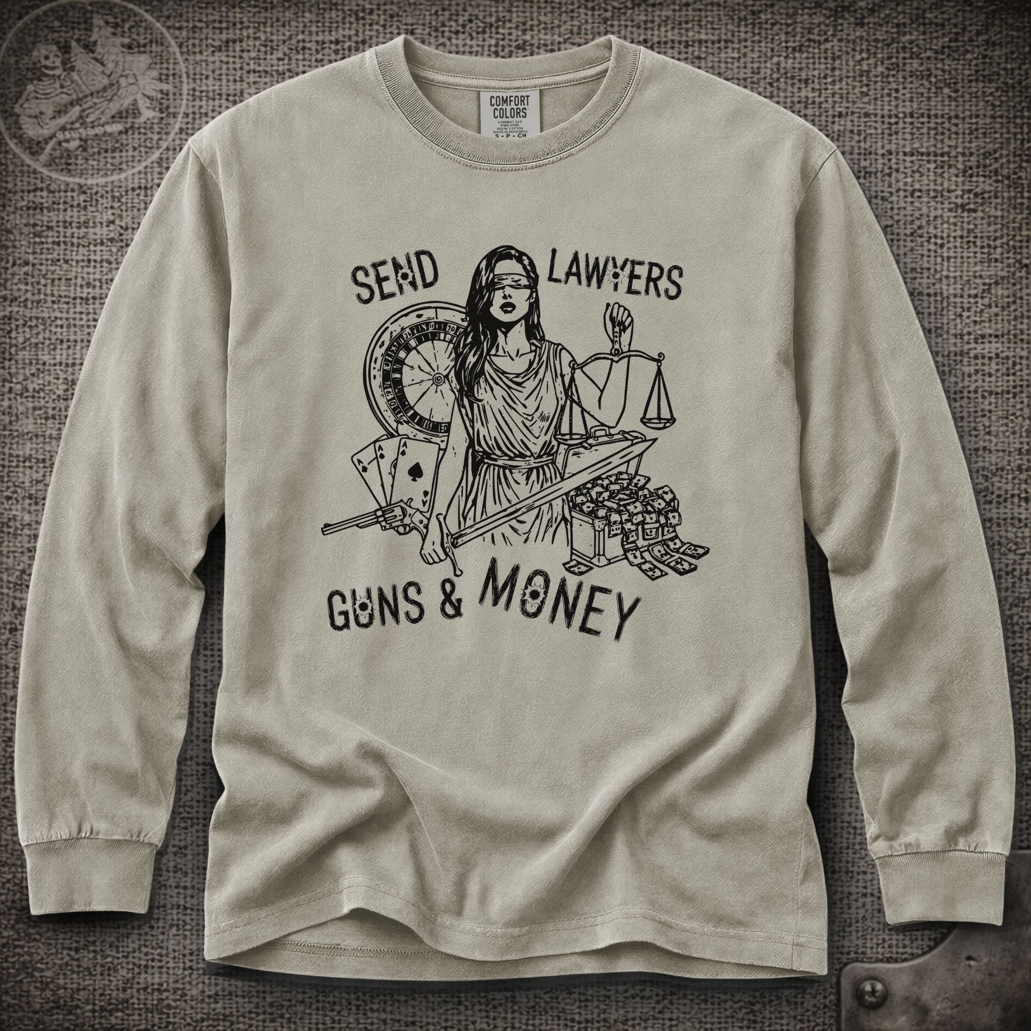 Lawyers Guns and Money | Warren Zevon | Widespread Panic Shakedown Lot Style Long Sleeve Tee