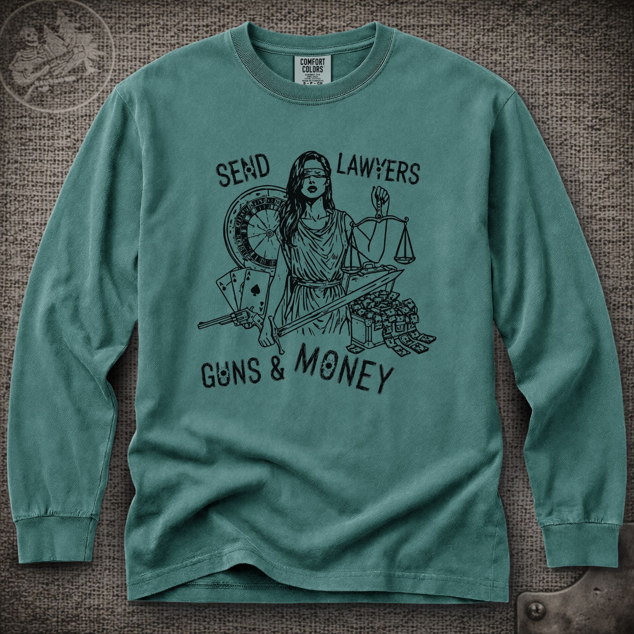 Lawyers Guns and Money | Warren Zevon | Widespread Panic Shakedown Lot Style Long Sleeve Tee