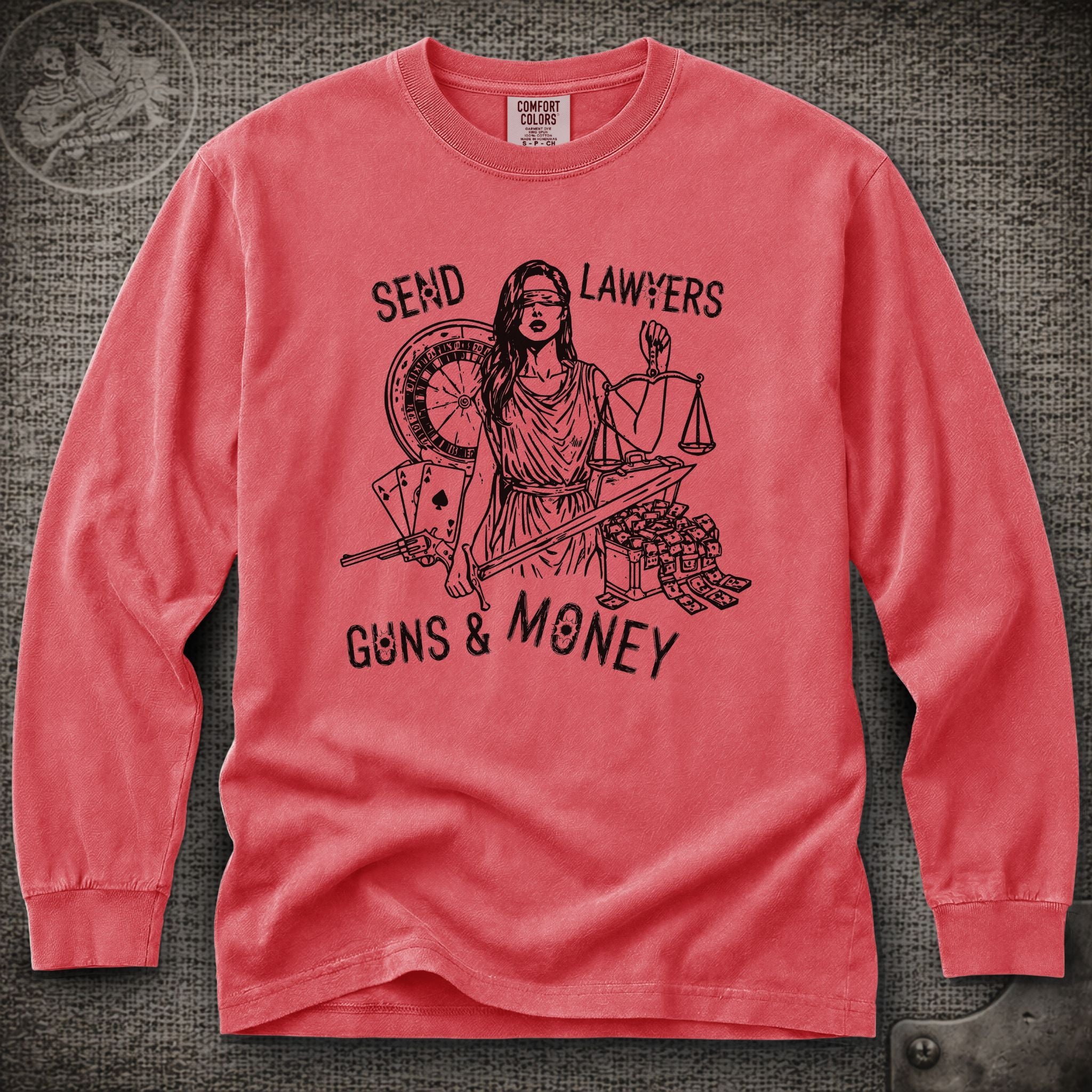 Lawyers Guns and Money | Warren Zevon | Widespread Panic Shakedown Lot Style Long Sleeve Tee