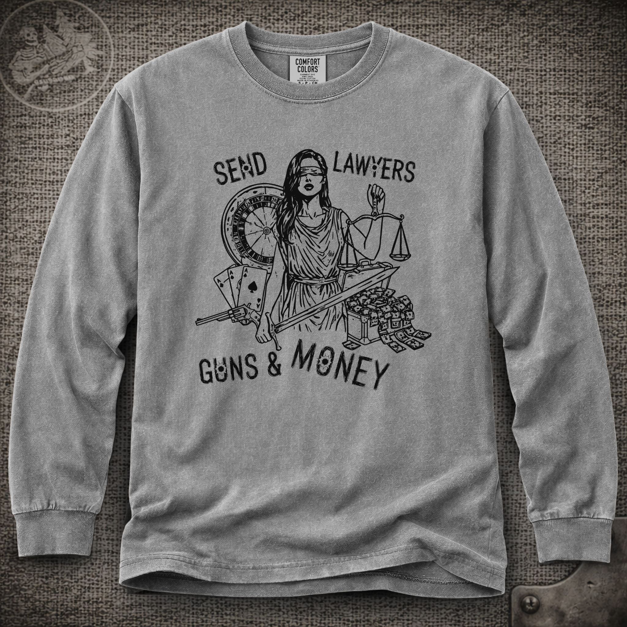 Lawyers Guns and Money | Warren Zevon | Widespread Panic Shakedown Lot Style Long Sleeve Tee