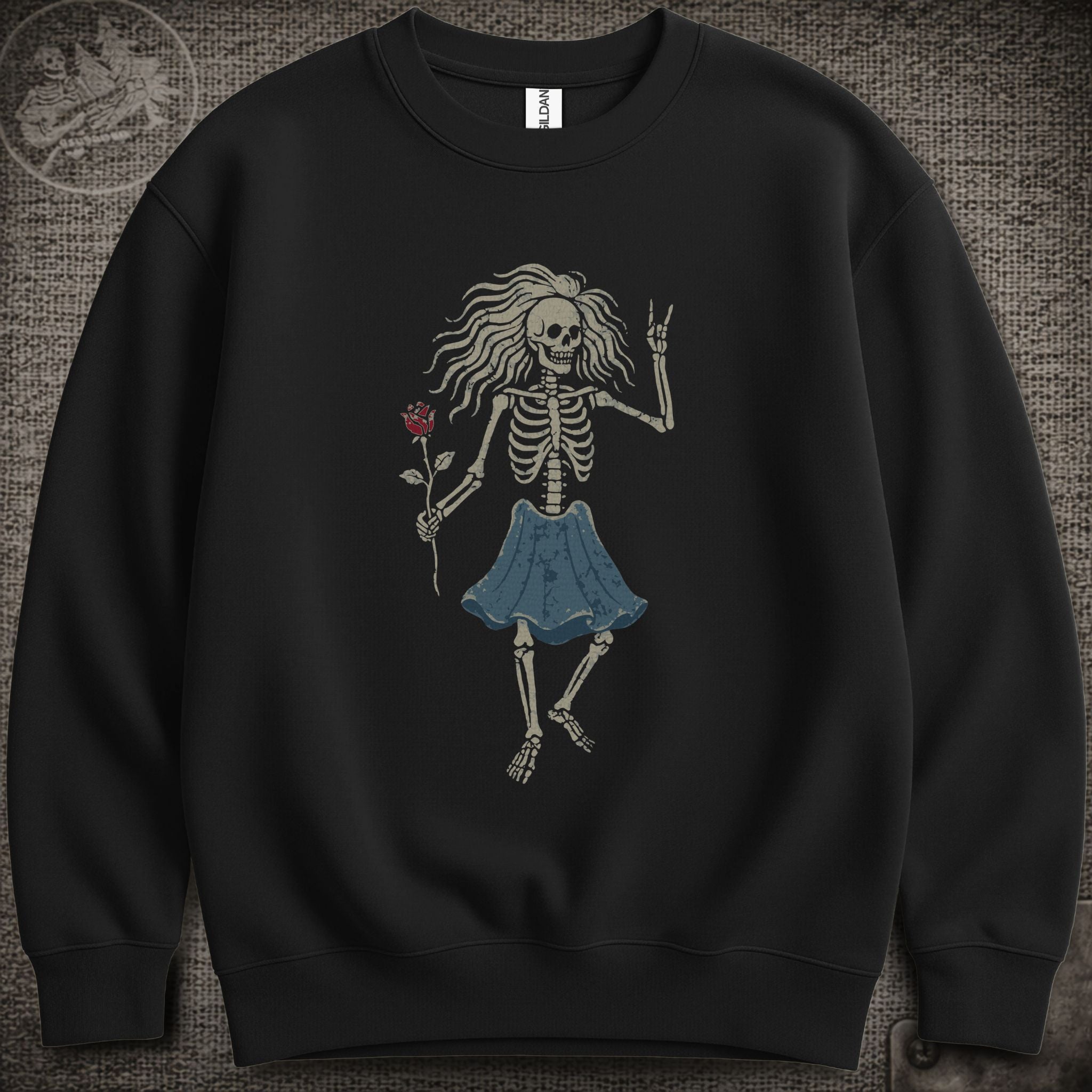 Rosebud Guitar | Jerry Garcia Shakedown Lot Style Crewneck Sweatshirt