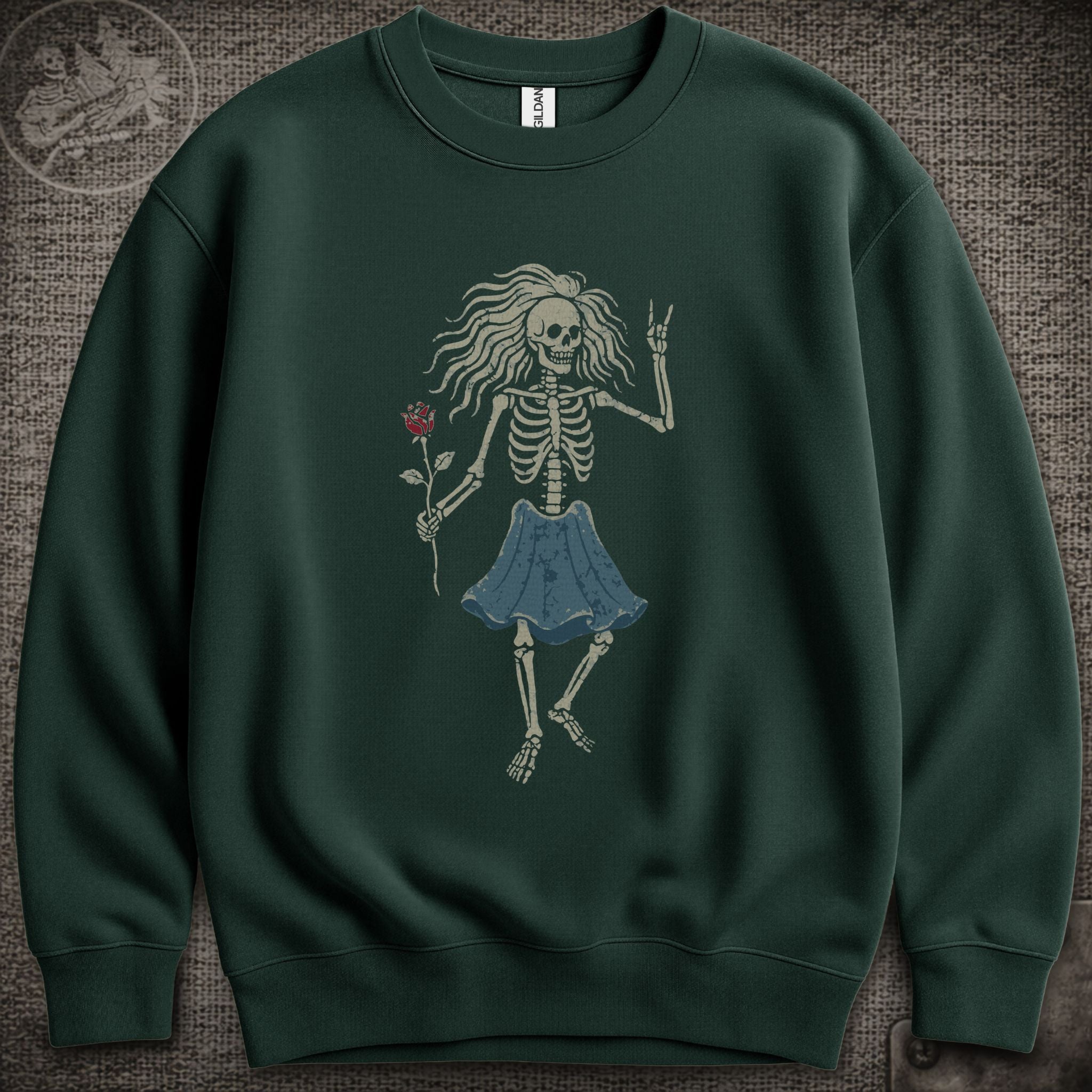Rosebud Guitar | Jerry Garcia Shakedown Lot Style Crewneck Sweatshirt