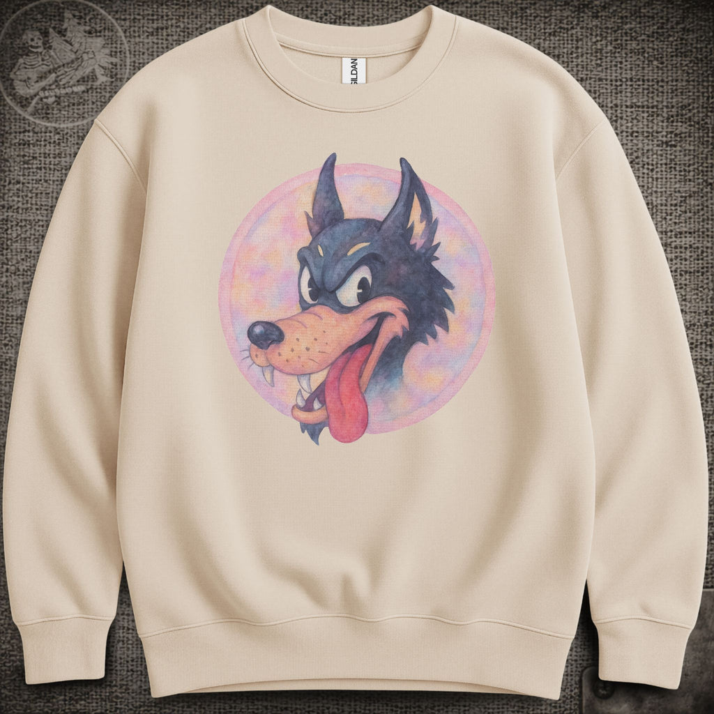 Jerry's Wolf in Pastel | Jerry Garcia Shakedown Lot Style Crewneck Sweatshirt