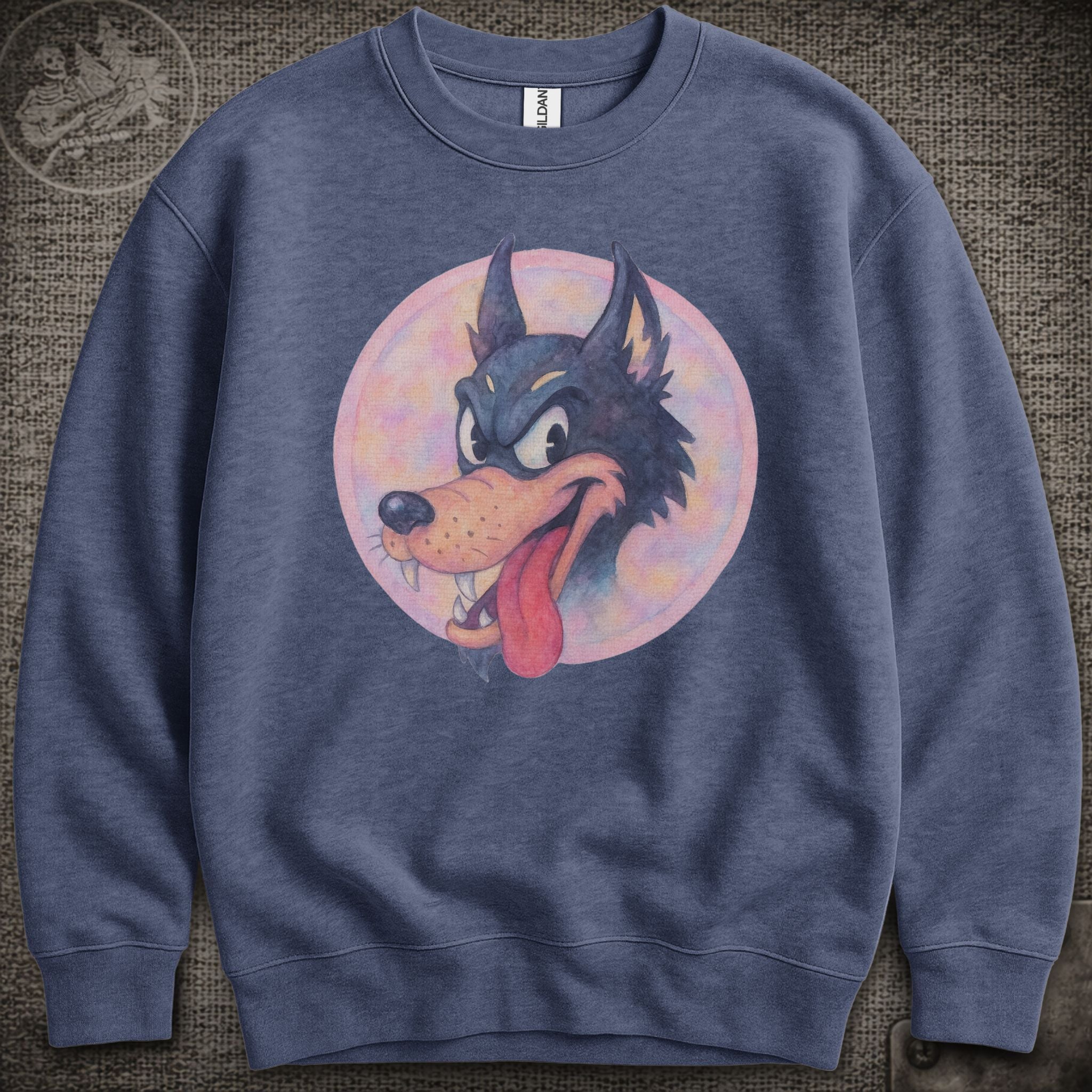 Jerry's Wolf in Pastel | Jerry Garcia Shakedown Lot Style Crewneck Sweatshirt