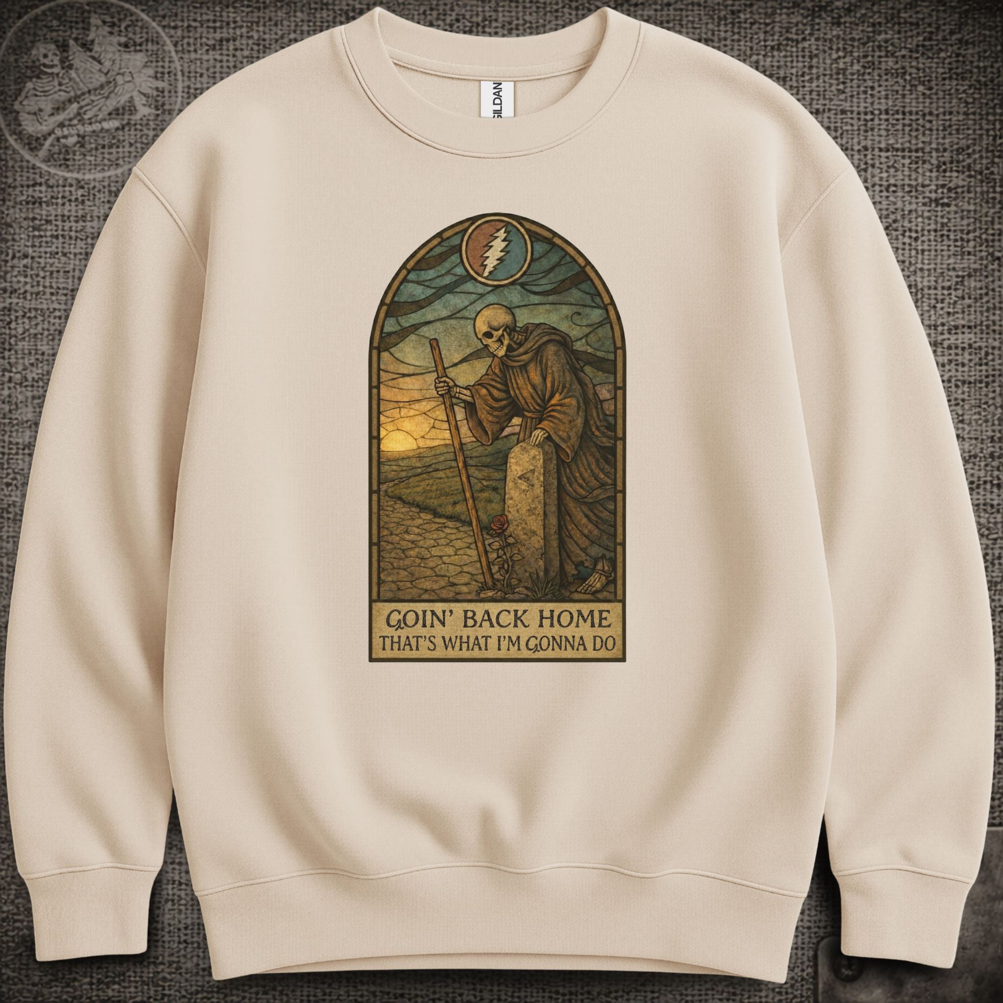 Black-Throated Wind | Grateful Dead Shakedown Lot Style Crewneck Sweatshirt