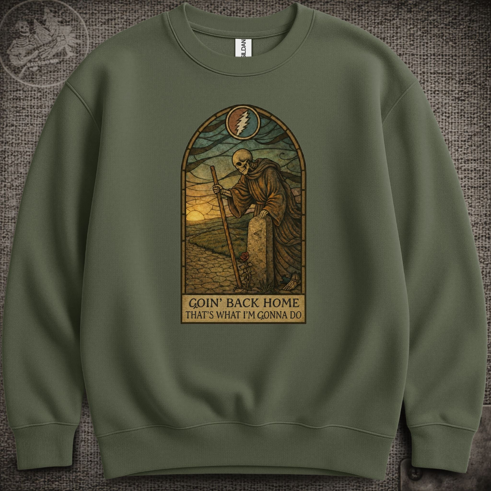 Black-Throated Wind | Grateful Dead Shakedown Lot Style Crewneck Sweatshirt