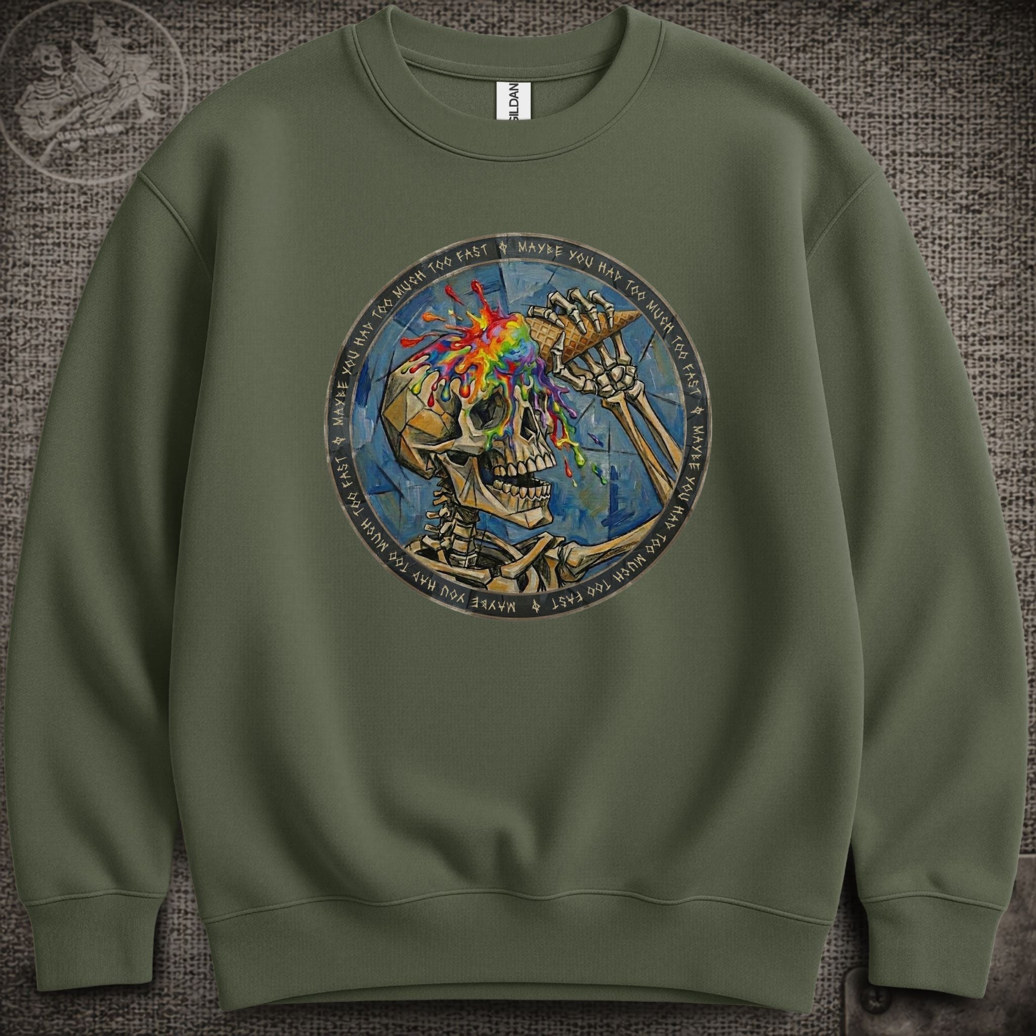Ice Cream Skeleton | Grateful Dead Shakedown Street Crewneck Sweatshirt