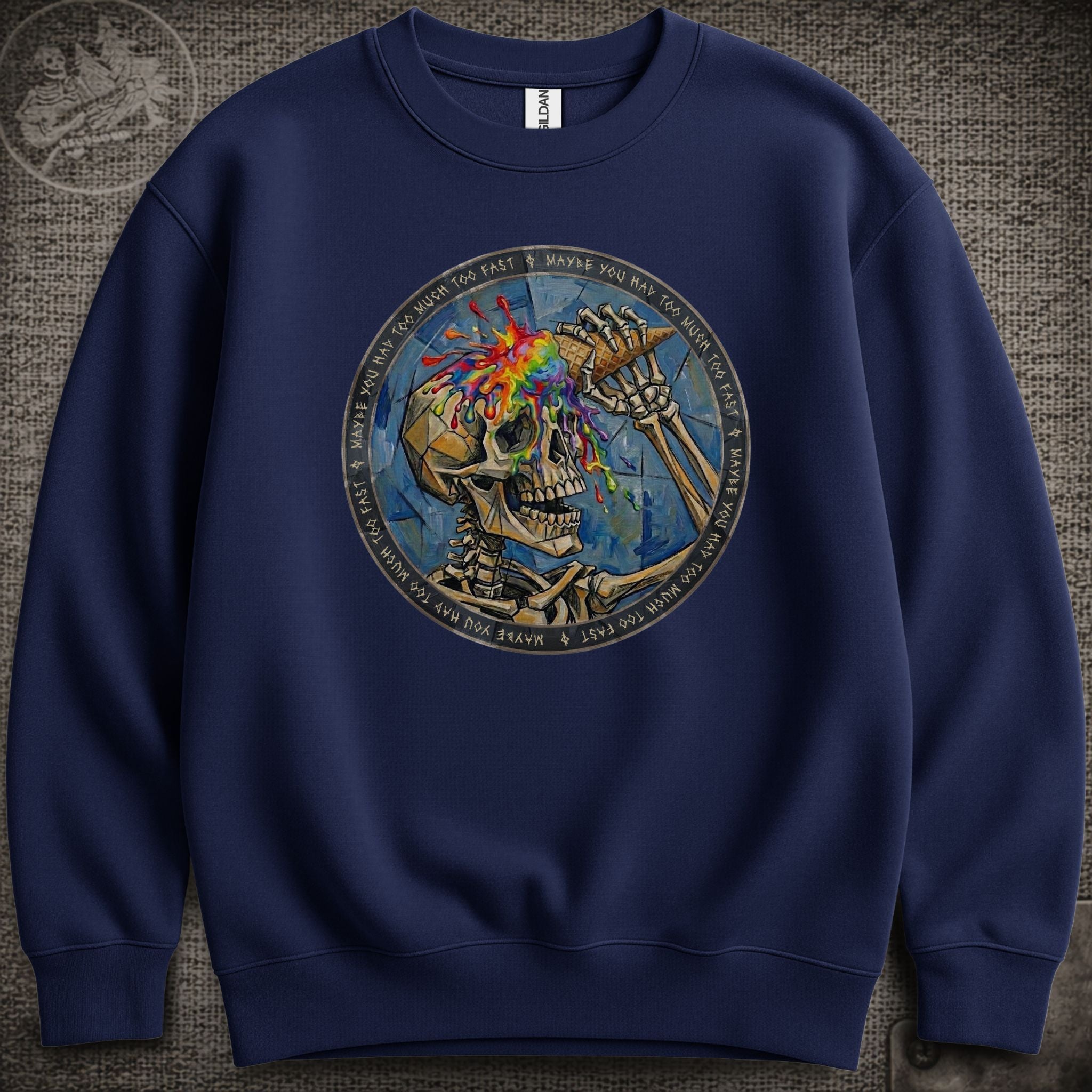 Ice Cream Skeleton | Grateful Dead Shakedown Street Crewneck Sweatshirt