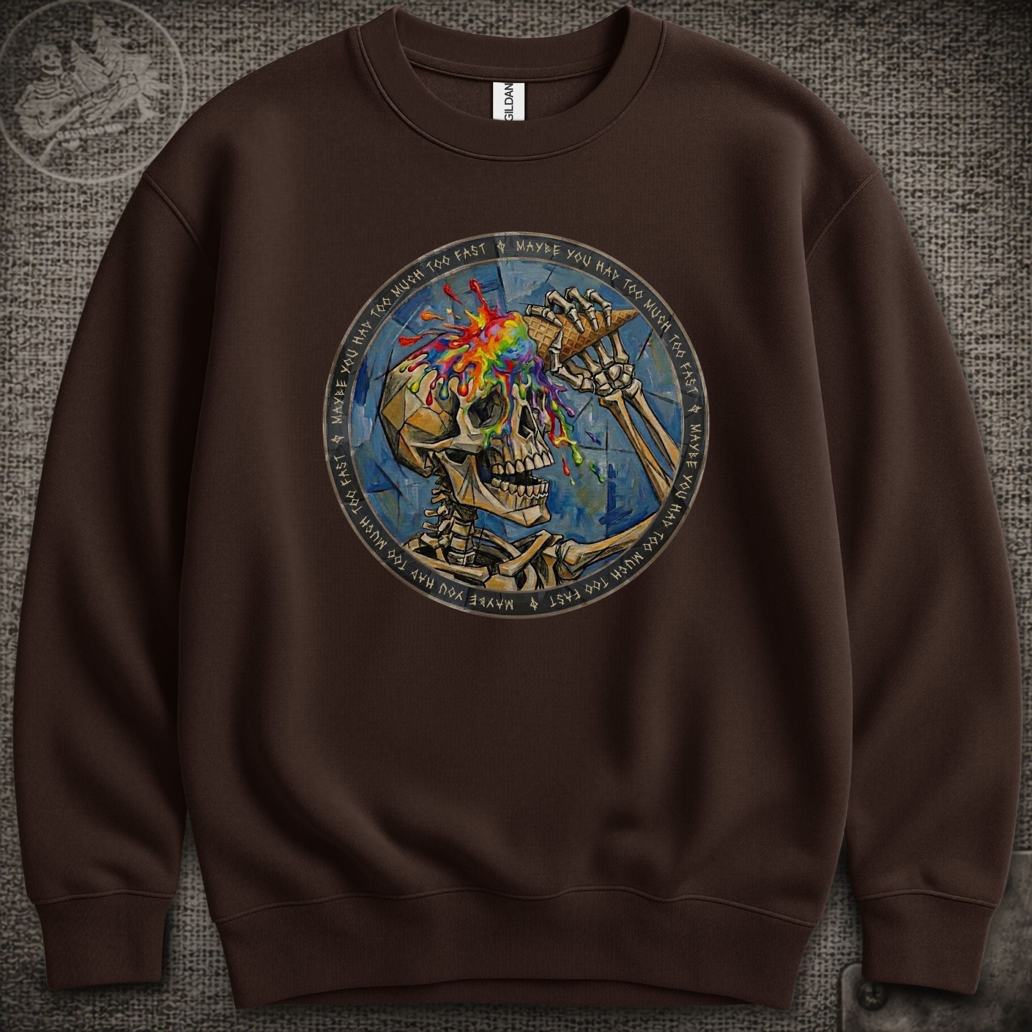 Ice Cream Skeleton | Grateful Dead Shakedown Street Crewneck Sweatshirt