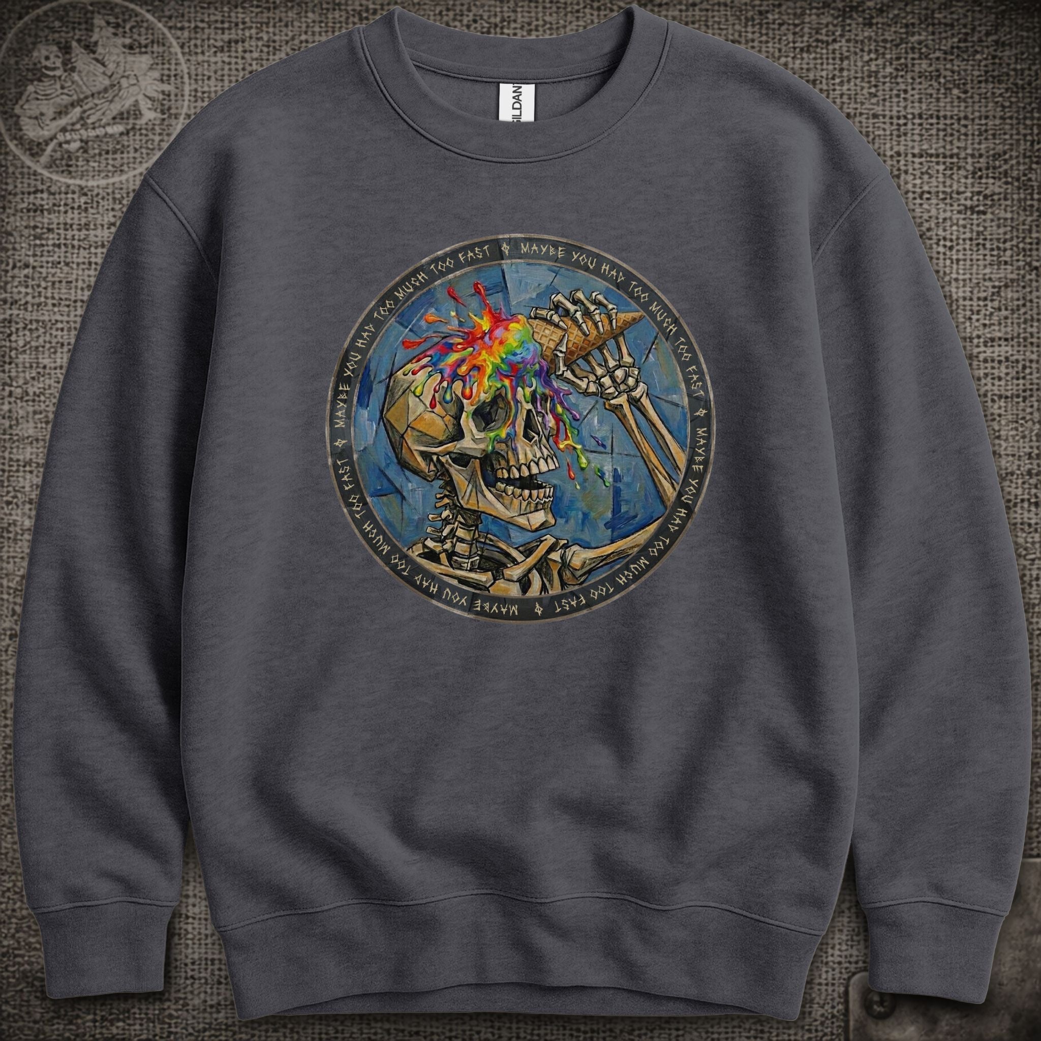 Ice Cream Skeleton | Grateful Dead Shakedown Street Crewneck Sweatshirt