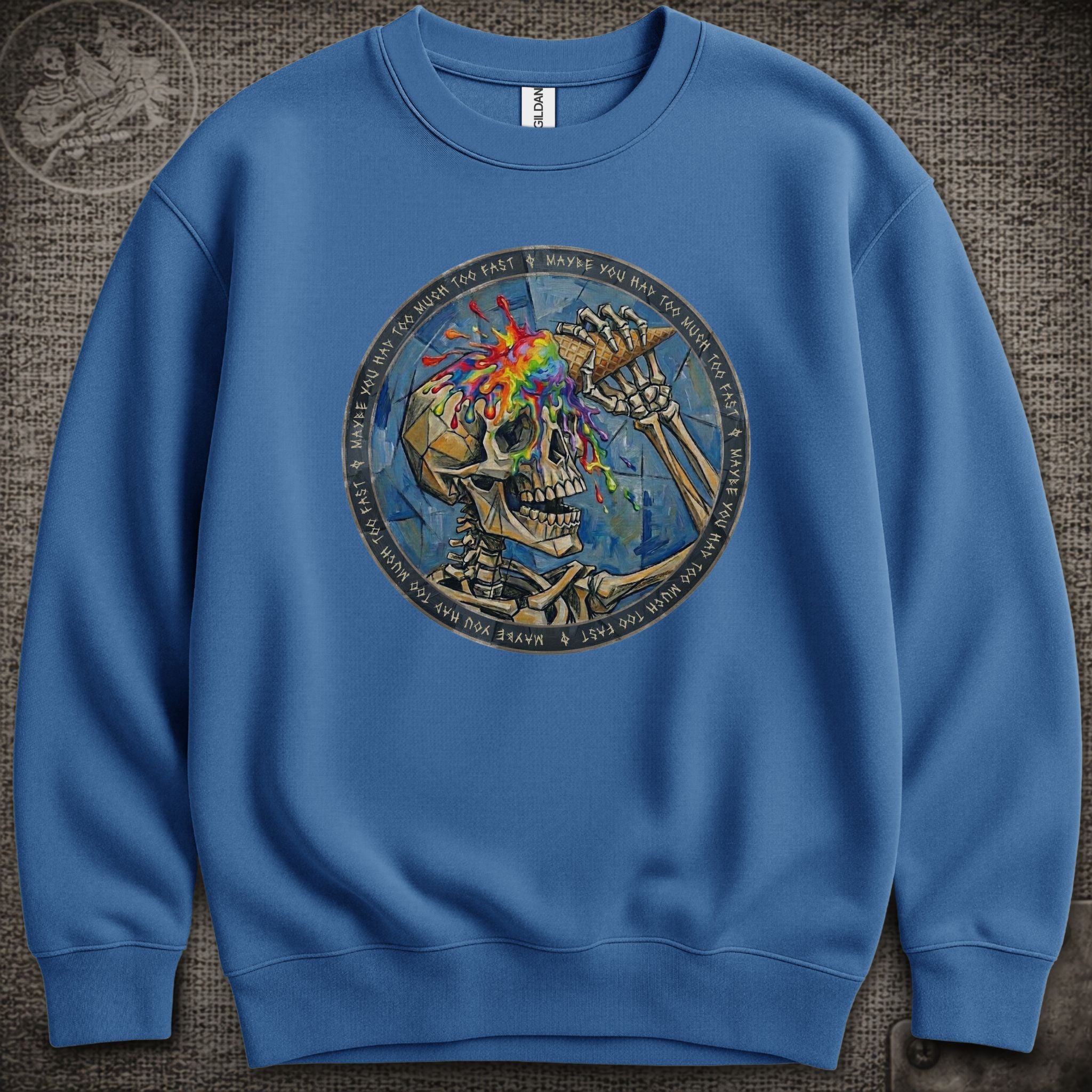 Ice Cream Skeleton | Grateful Dead Shakedown Street Crewneck Sweatshirt