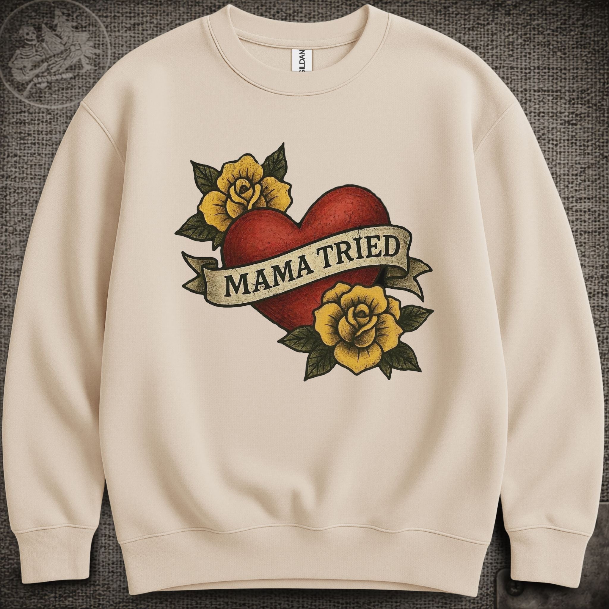 Mama Tried | Merle Haggard | Grateful Dead Shakedown Lot Style Crewneck Sweatshirt