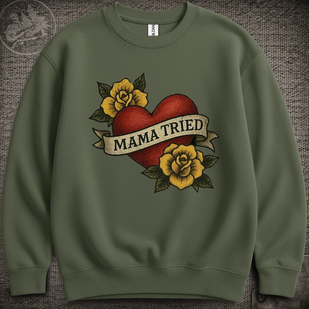 Mama Tried | Merle Haggard | Grateful Dead Shakedown Lot Style Crewneck Sweatshirt