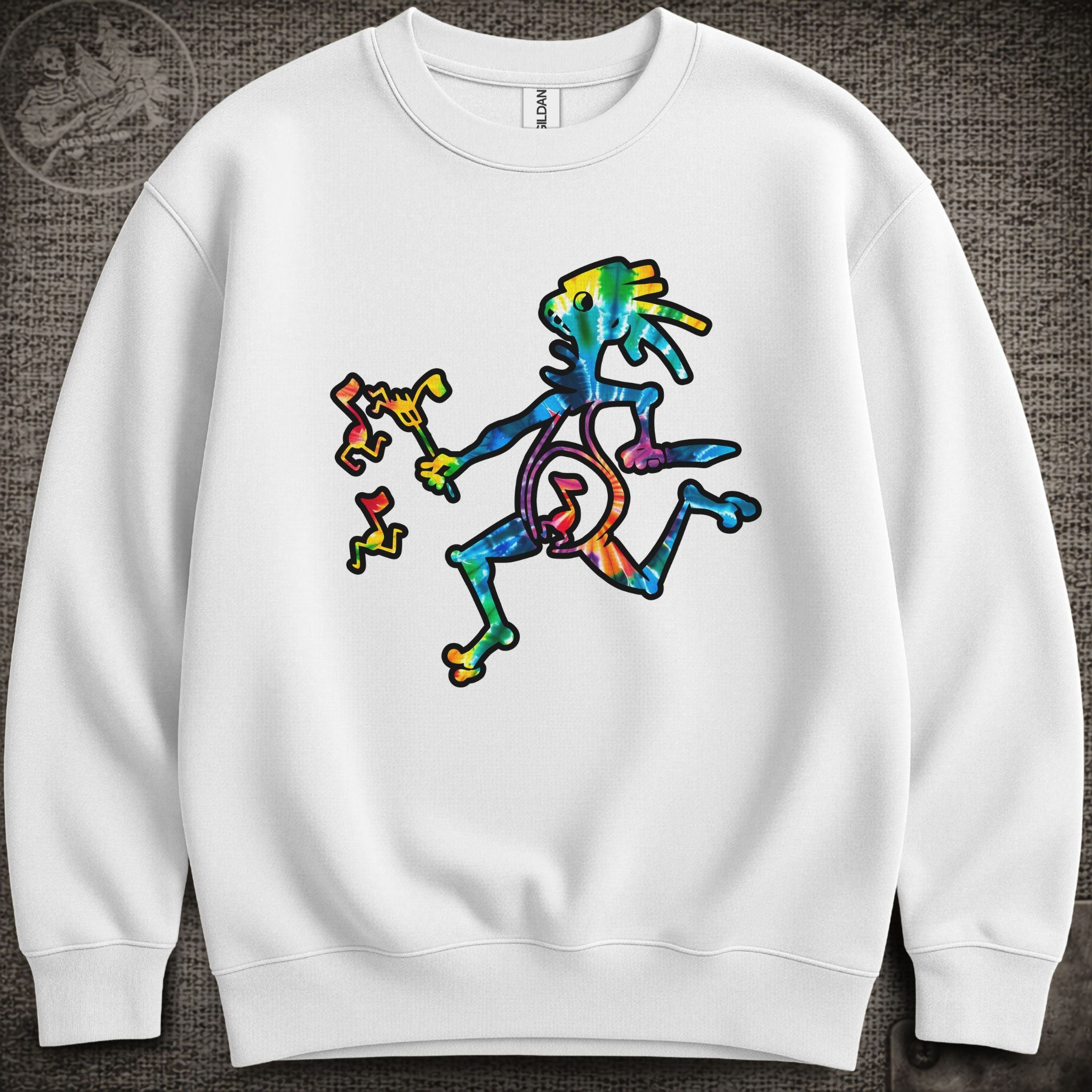 Tie-Dye Note Eater | Widespread Panic Shakedown Lot Style Crewneck Sweatshirt