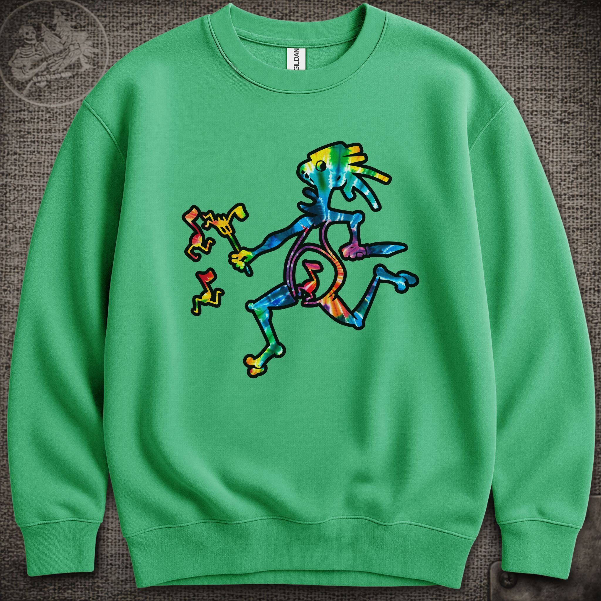 Tie-Dye Note Eater | Widespread Panic Shakedown Lot Style Crewneck Sweatshirt