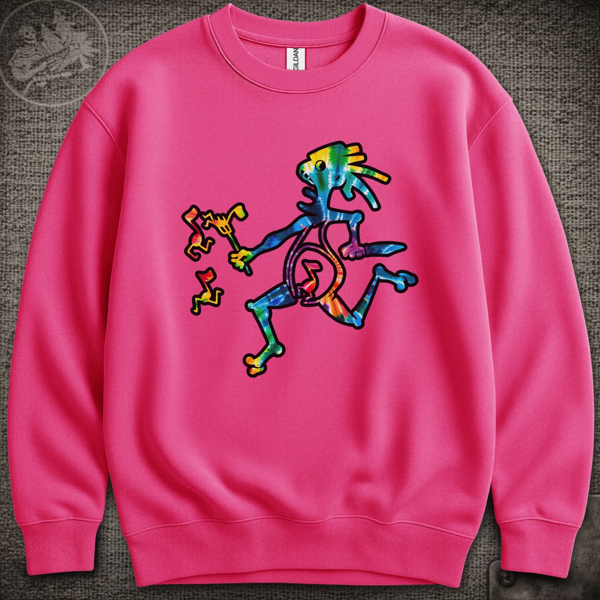 Tie-Dye Note Eater | Widespread Panic Shakedown Lot Style Crewneck Sweatshirt