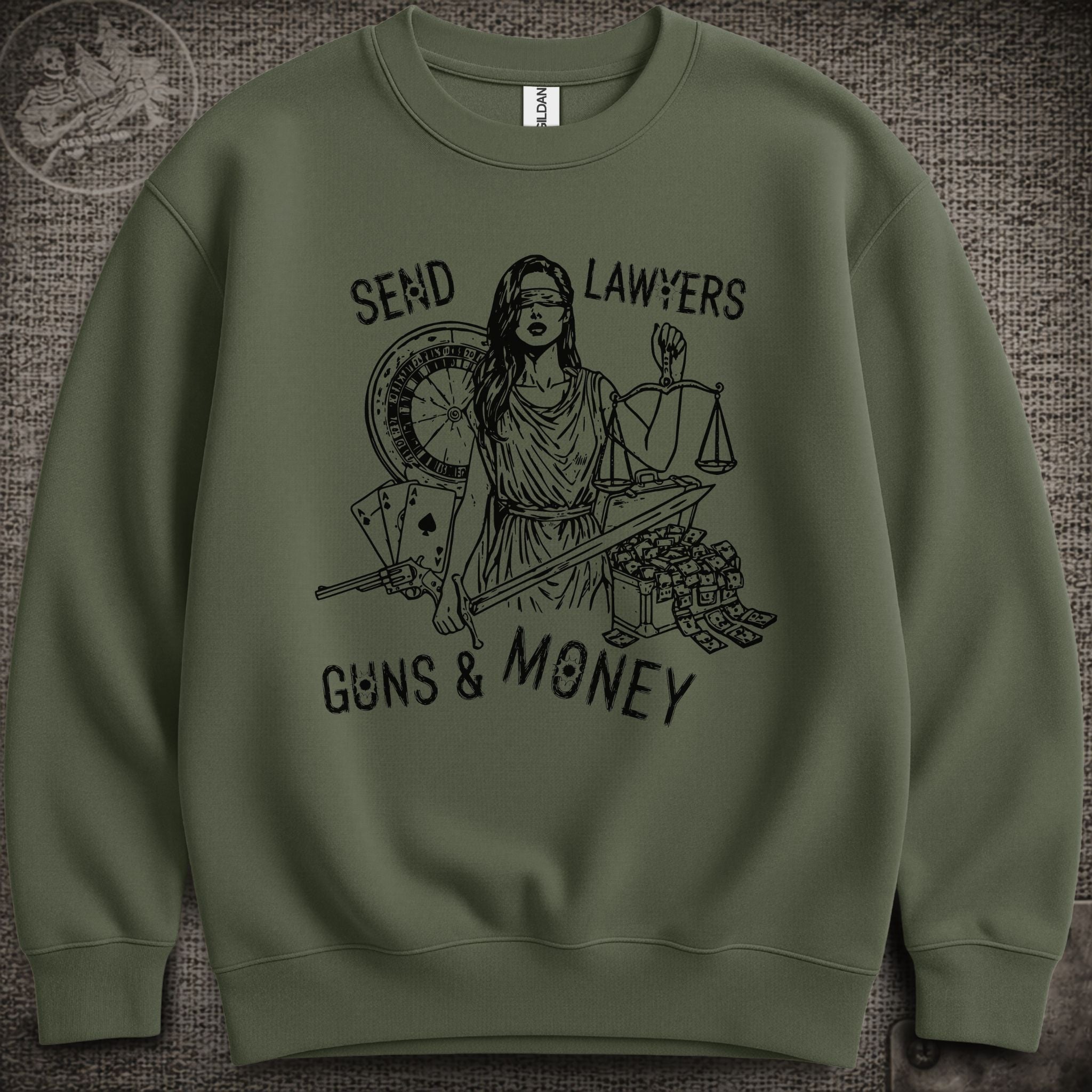 Lawyers Guns and Money | Warren Zevon | Widespread Panic Shakedown Lot Style Crewneck Sweatshirt