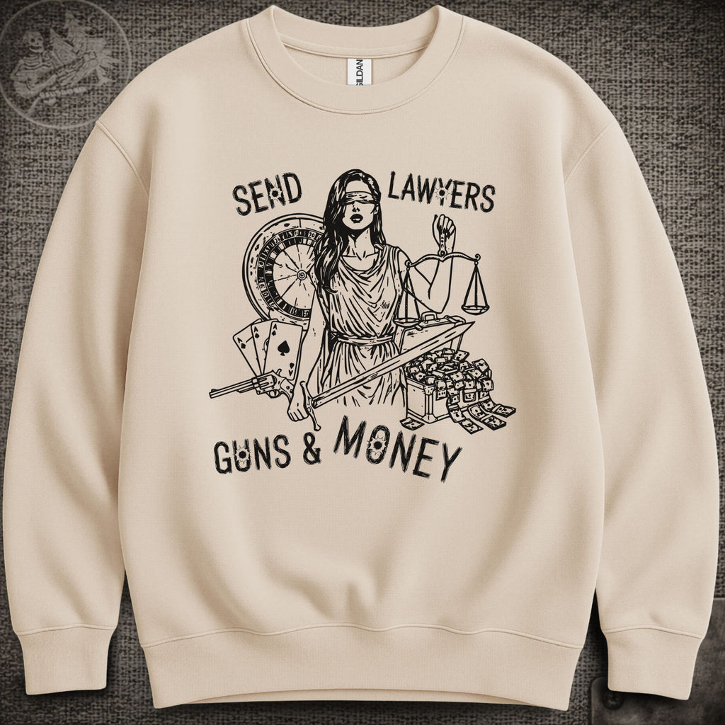 Lawyers Guns and Money | Warren Zevon | Widespread Panic Shakedown Lot Style Crewneck Sweatshirt