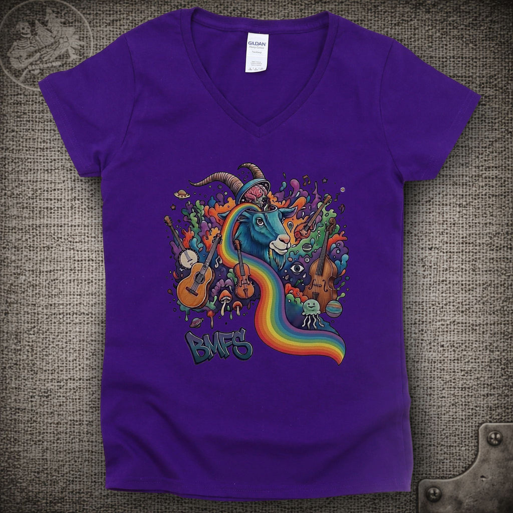 Psycho Goat | Billy Strings Shakedown Lot Style Ladies V-Neck Tee