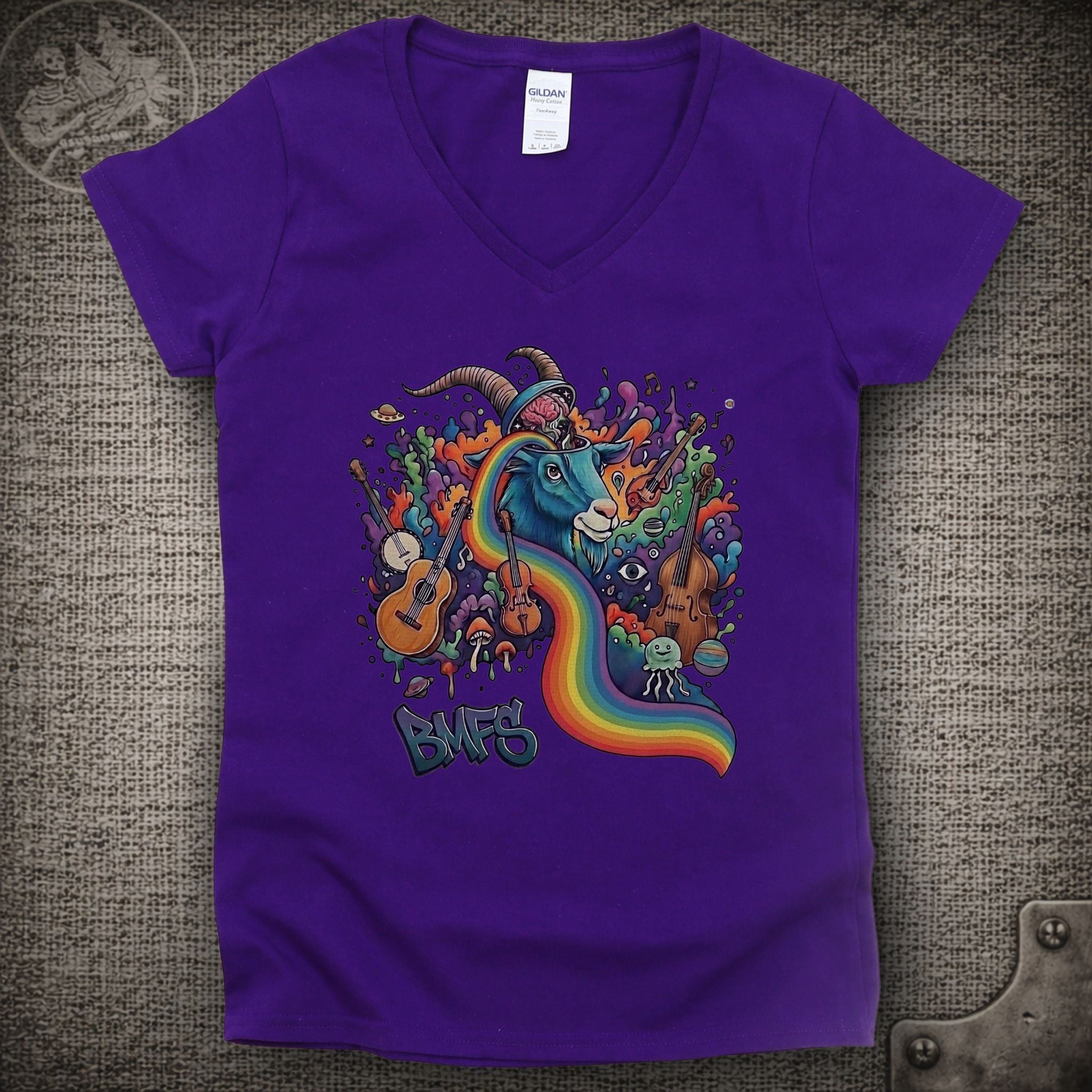 Psycho Goat | Billy Strings Shakedown Lot Style Ladies V-Neck Tee