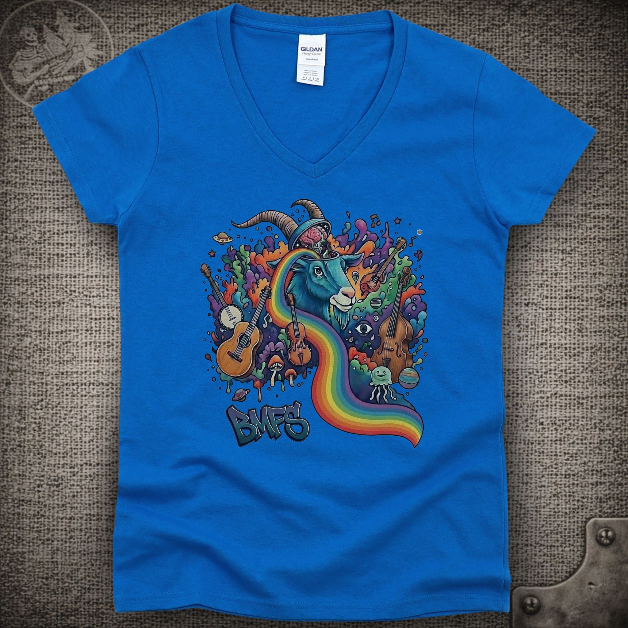 Psycho Goat | Billy Strings Shakedown Lot Style Ladies V-Neck Tee
