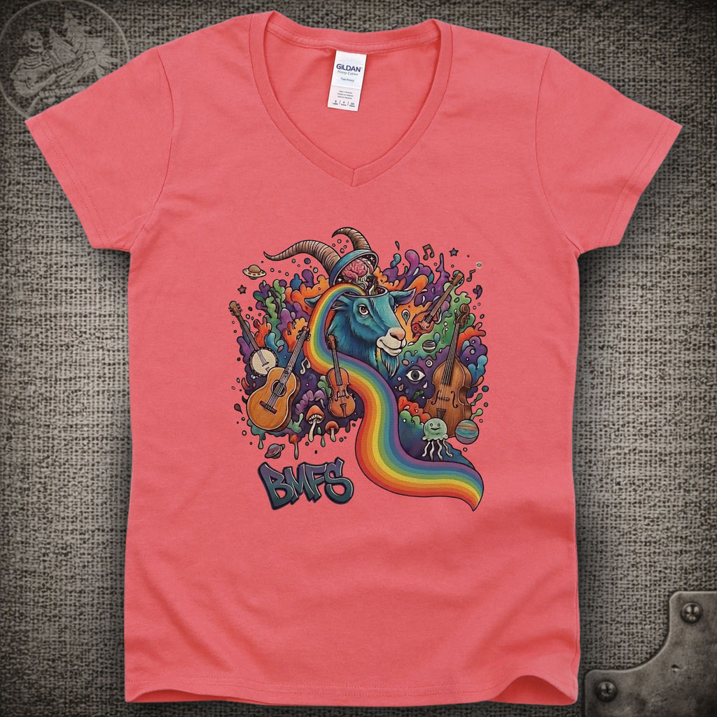 Psycho Goat | Billy Strings Shakedown Lot Style Ladies V-Neck Tee