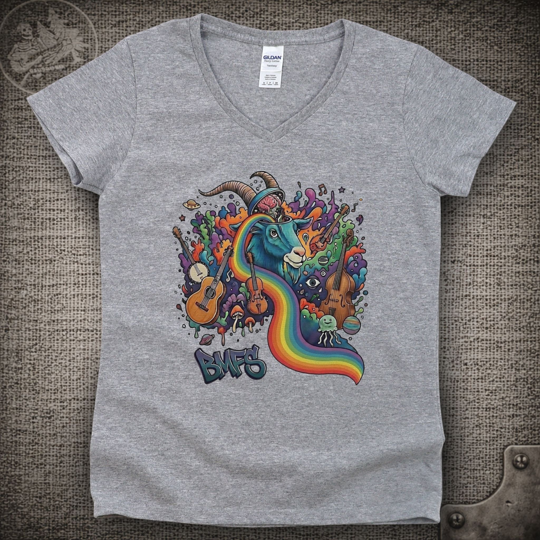 Psycho Goat | Billy Strings Shakedown Lot Style Ladies V-Neck Tee