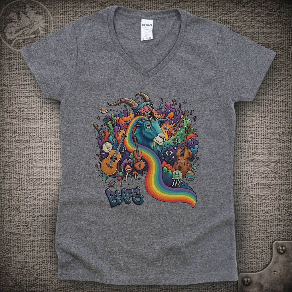 Psycho Goat | Billy Strings Shakedown Lot Style Ladies V-Neck Tee