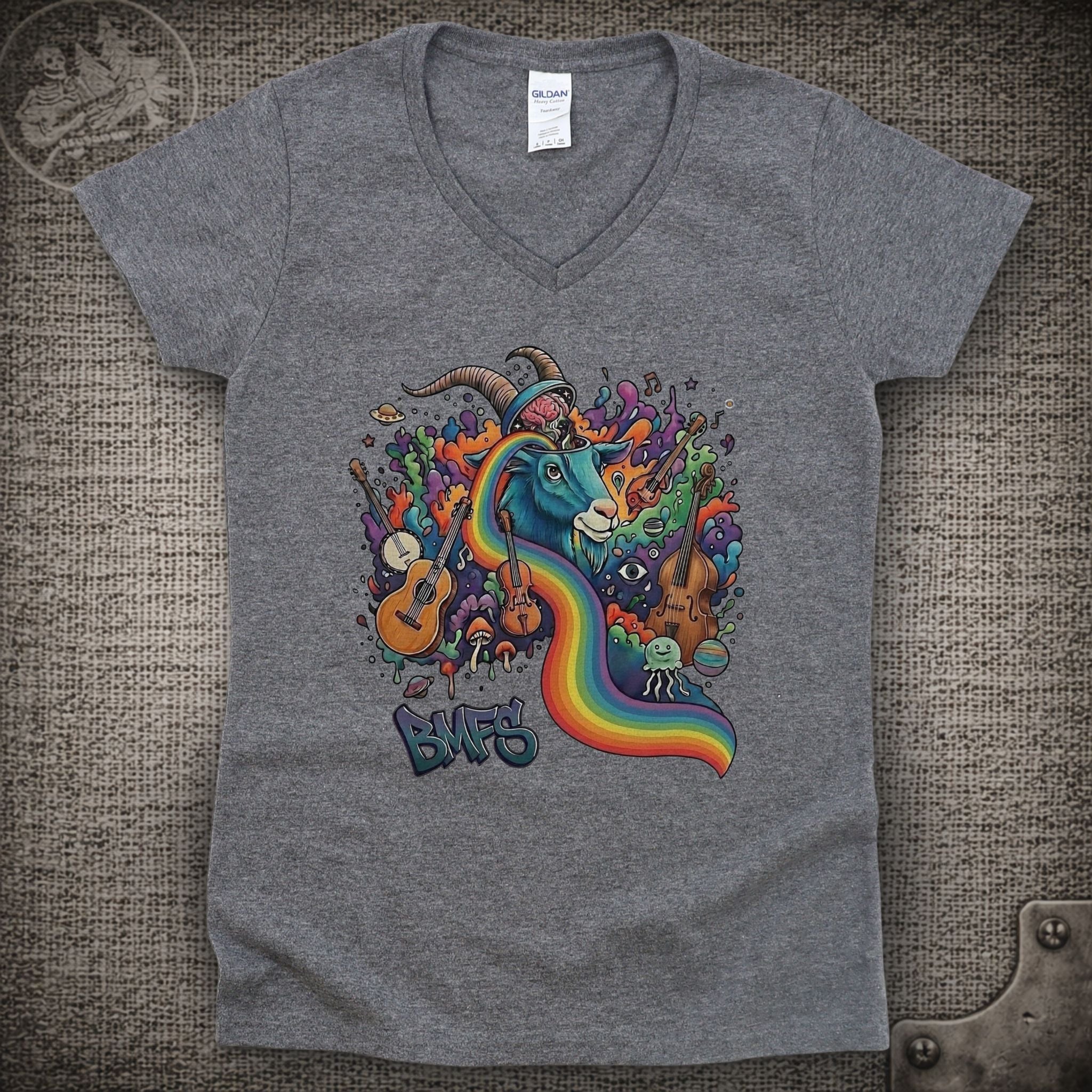 Psycho Goat | Billy Strings Shakedown Lot Style Ladies V-Neck Tee