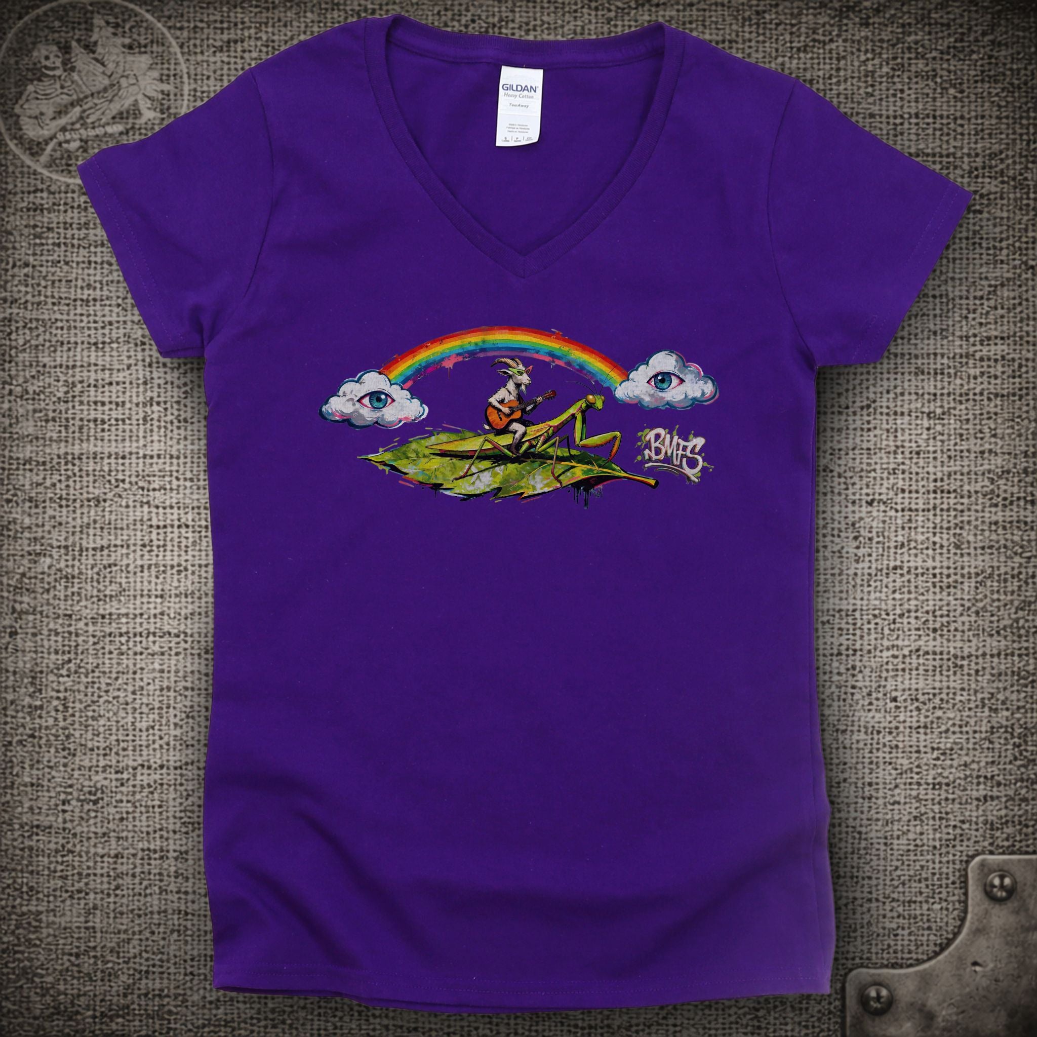 Leaning on a Travelin' Song | Highway Prayers | Billy Strings Shakedown Lot Style Ladies V-Neck Tee