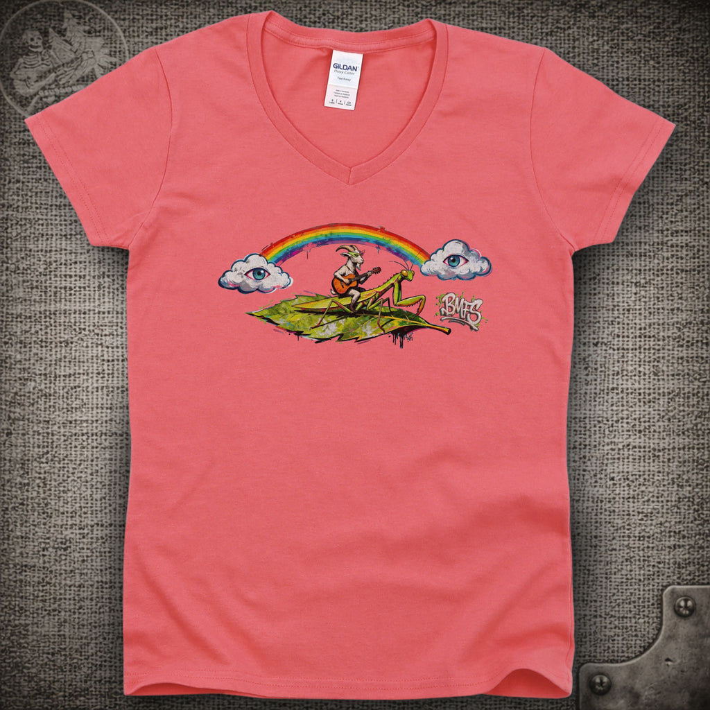 Leaning on a Travelin' Song | Highway Prayers | Billy Strings Shakedown Lot Style Ladies V-Neck Tee