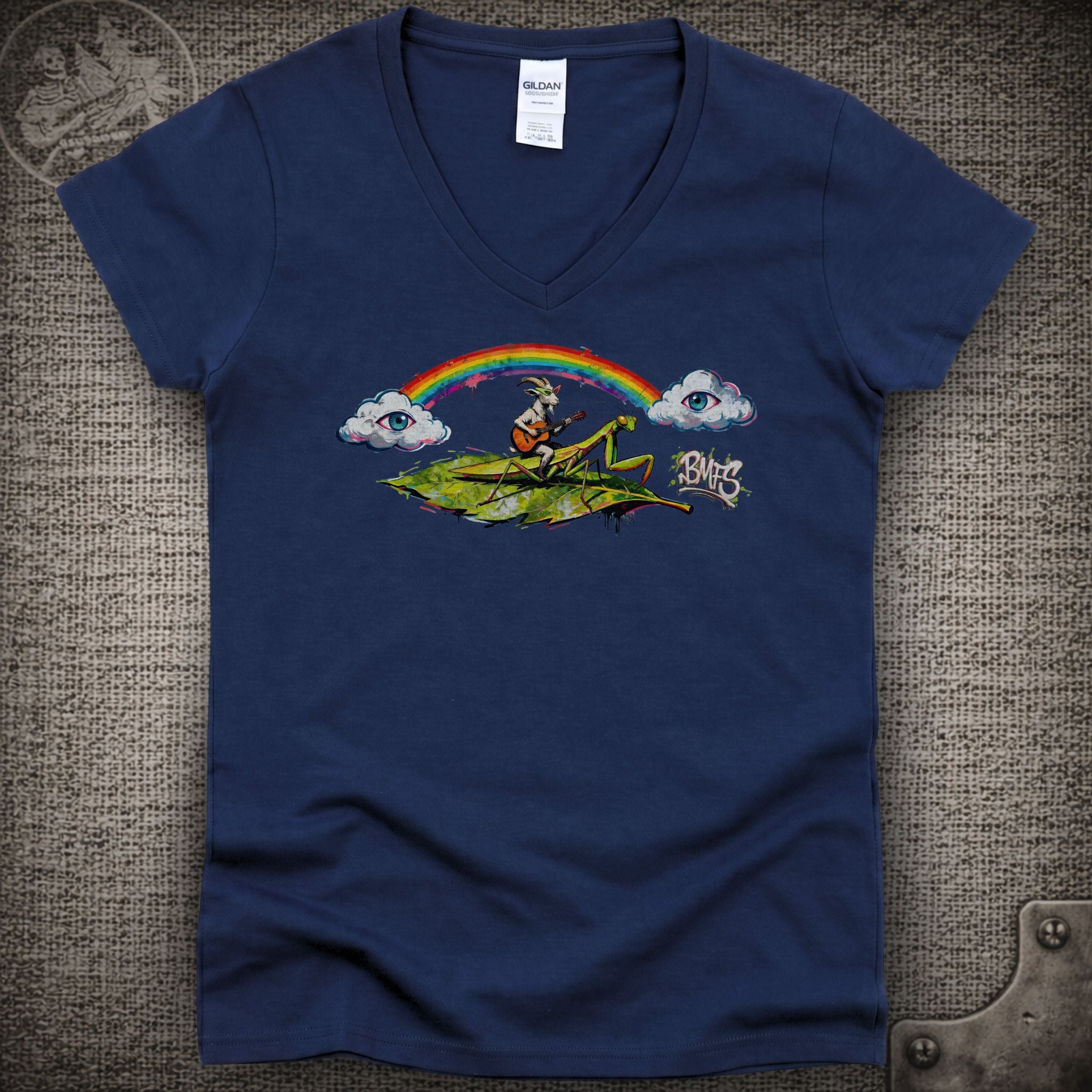 Leaning on a Travelin' Song | Highway Prayers | Billy Strings Shakedown Lot Style Ladies V-Neck Tee