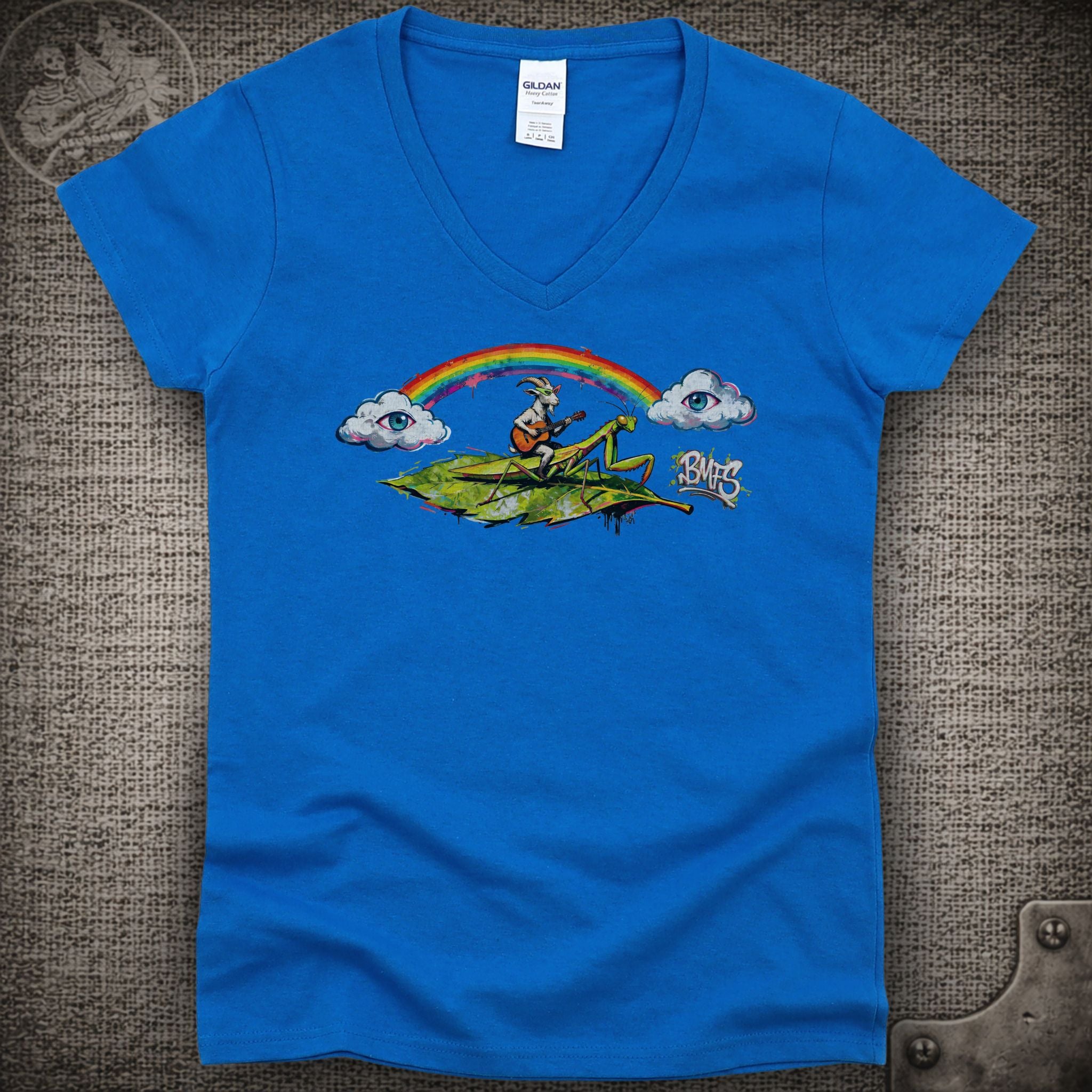 Leaning on a Travelin' Song | Highway Prayers | Billy Strings Shakedown Lot Style Ladies V-Neck Tee