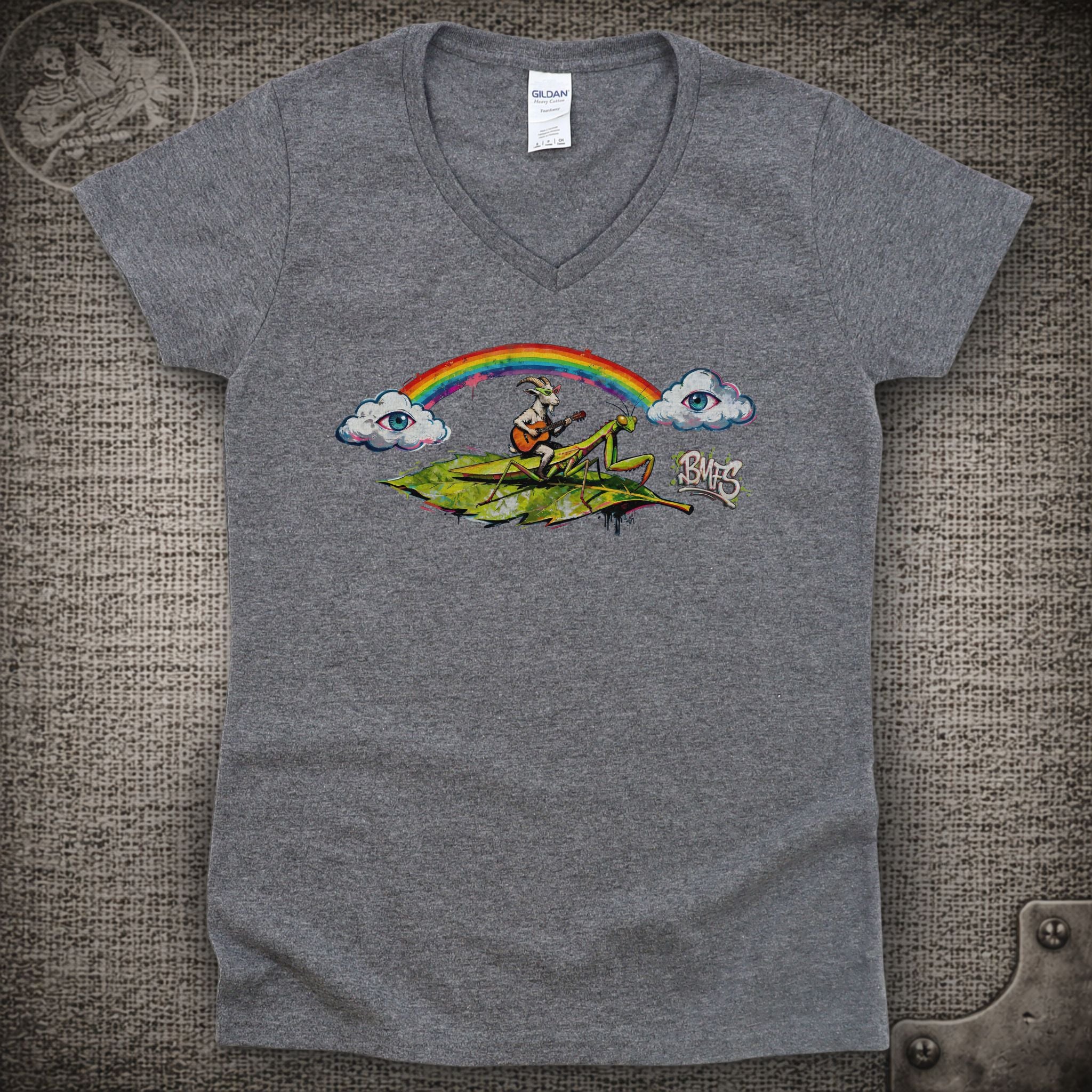 Leaning on a Travelin' Song | Highway Prayers | Billy Strings Shakedown Lot Style Ladies V-Neck Tee