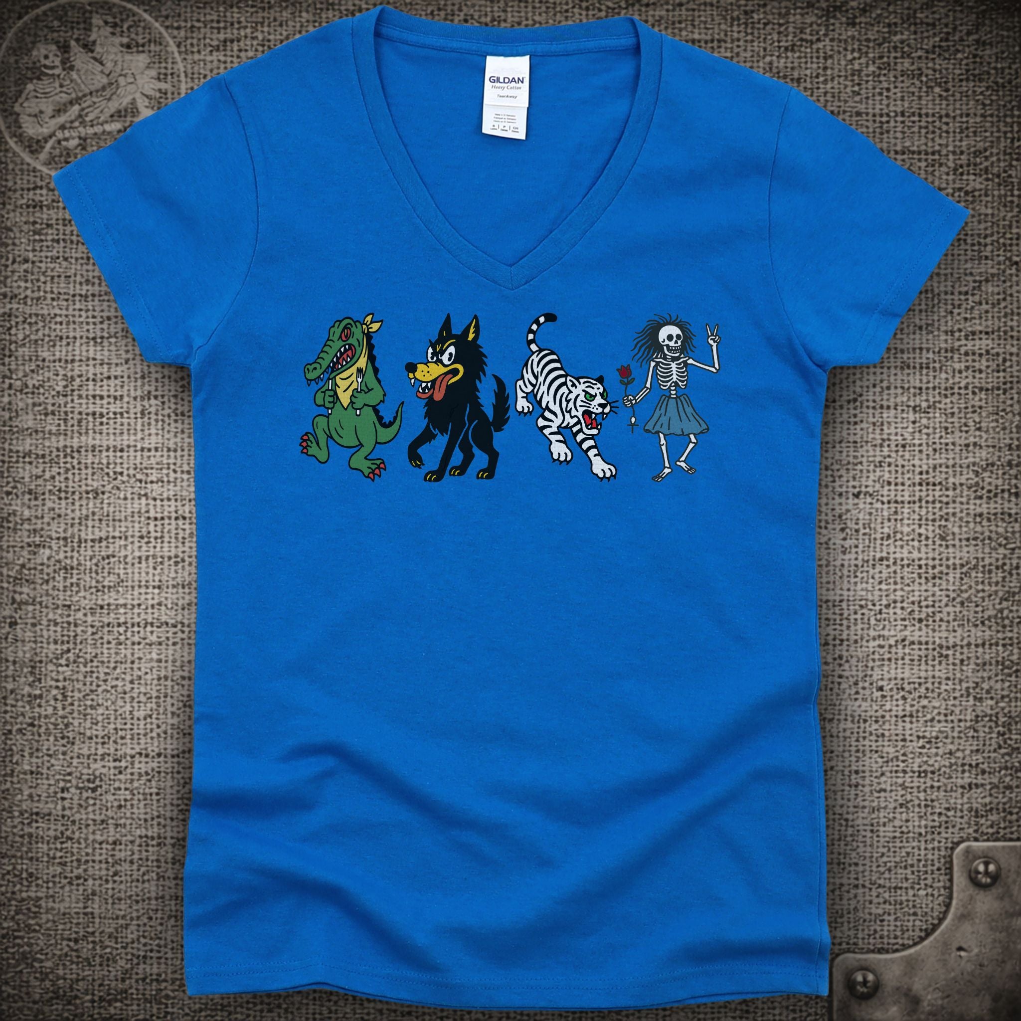 Jerry Garcia's Guitars | JGB & Grateful Dead Shakedown Lot Style Ladies V-Neck Tee