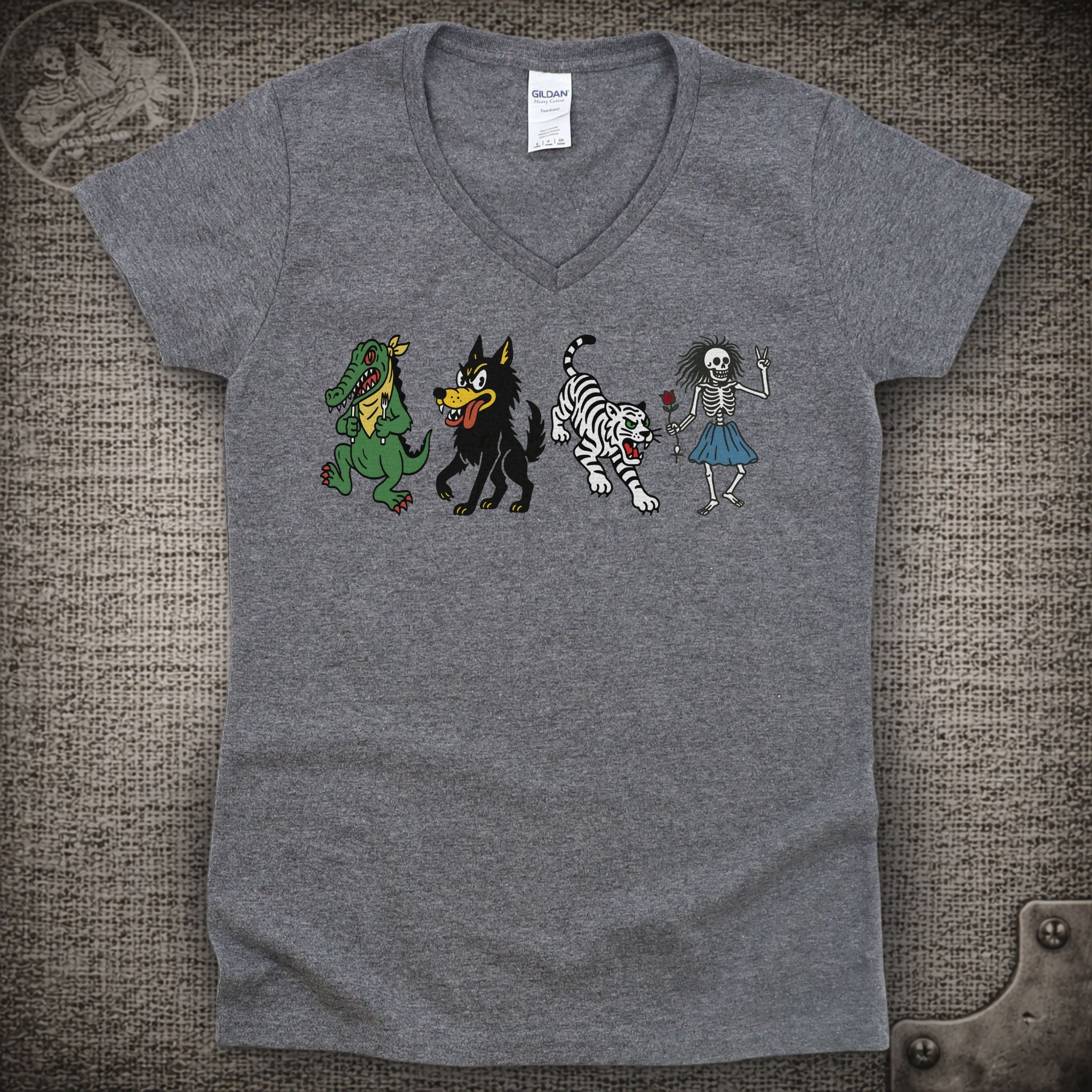 Jerry Garcia's Guitars | JGB & Grateful Dead Shakedown Lot Style Ladies V-Neck Tee